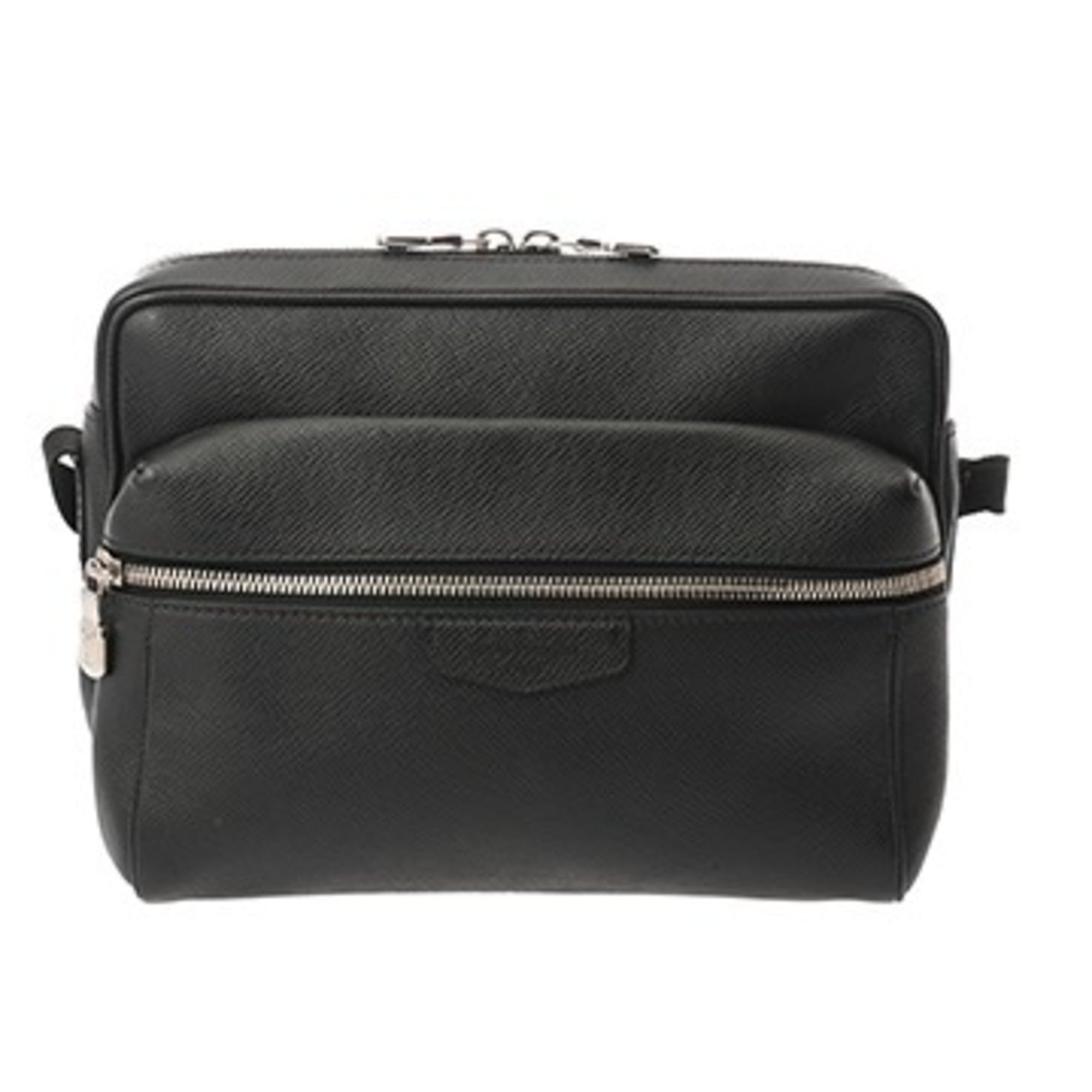 Louis Vuitton Noir Leather Shoulder Bag (Pre-Owned)