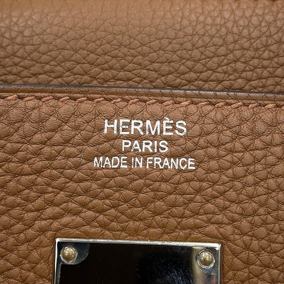 Hermes Haute A Courroies Alezan Togo Leather Handbag (Pre-Owned)