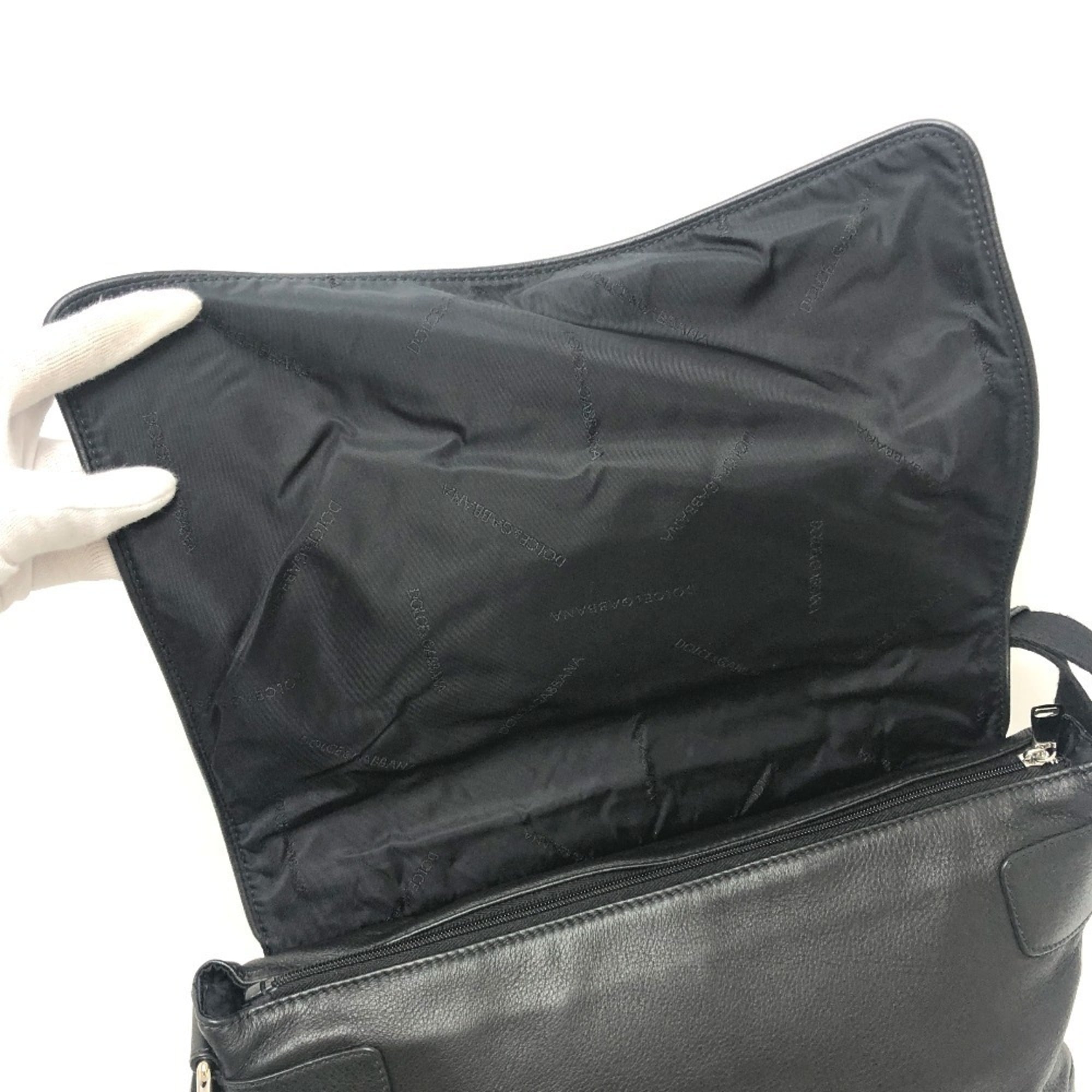 Dolce & Gabbana Black Leather Shoulder Bag (Pre-Owned)