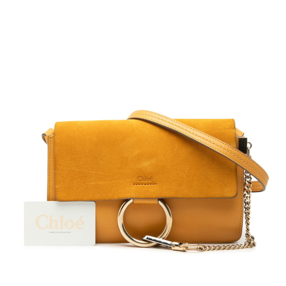 Chloé Yellow Suede Leather Shoulder Bag (Pre-Owned)