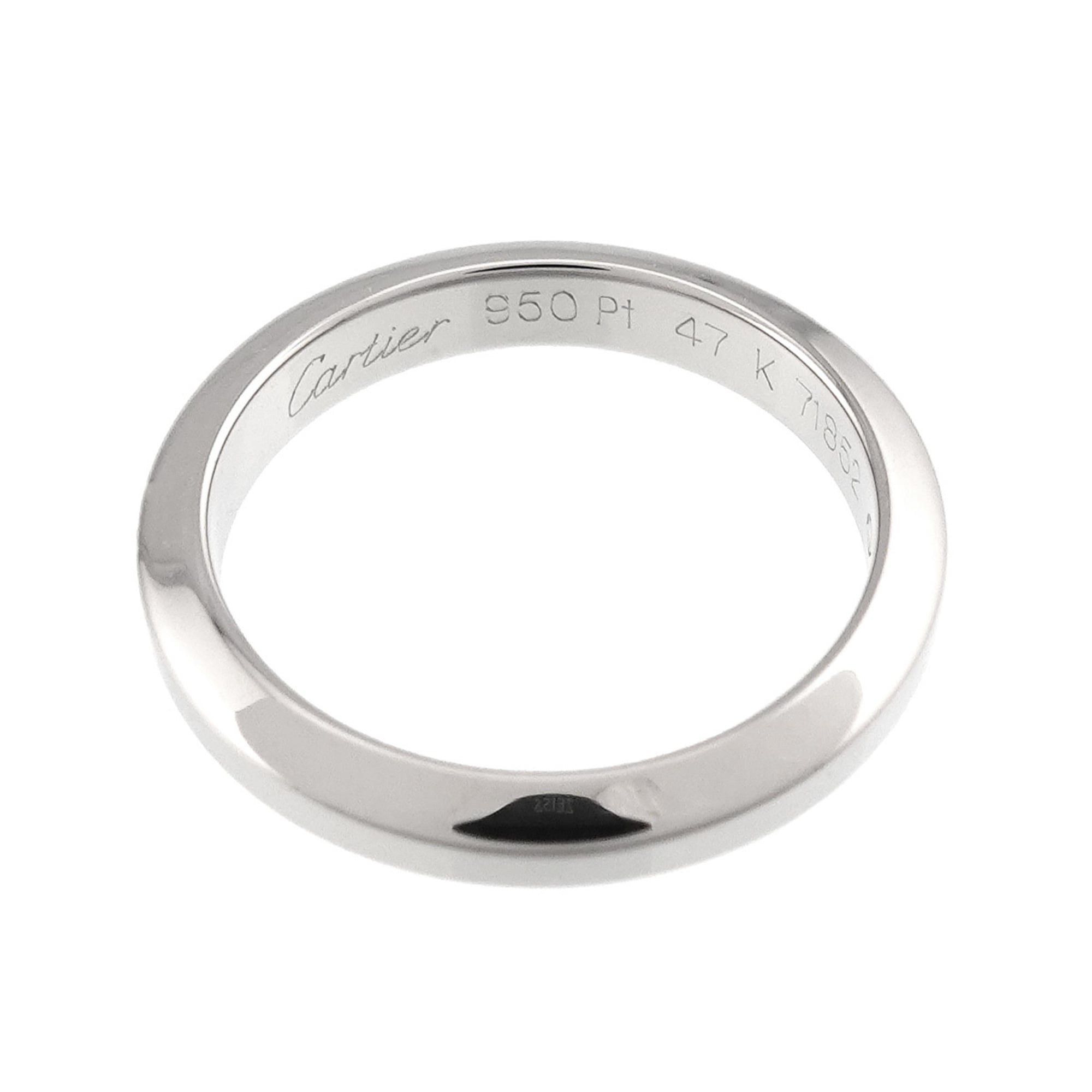 Cartier Platinum Platinum 950 Band Ring (Pre-Owned)