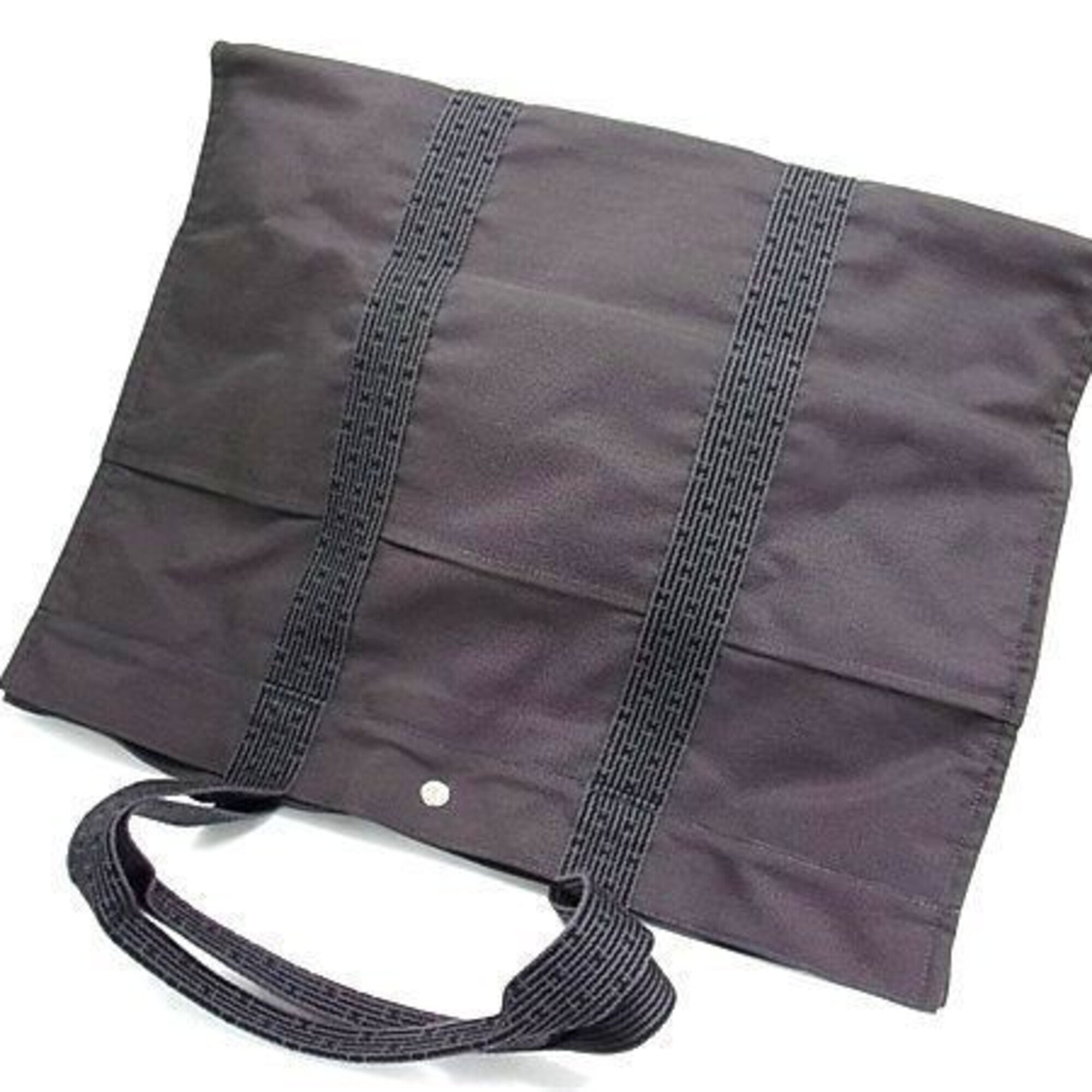 Hermes Gray Canvas Tote Bag (Pre-Owned)