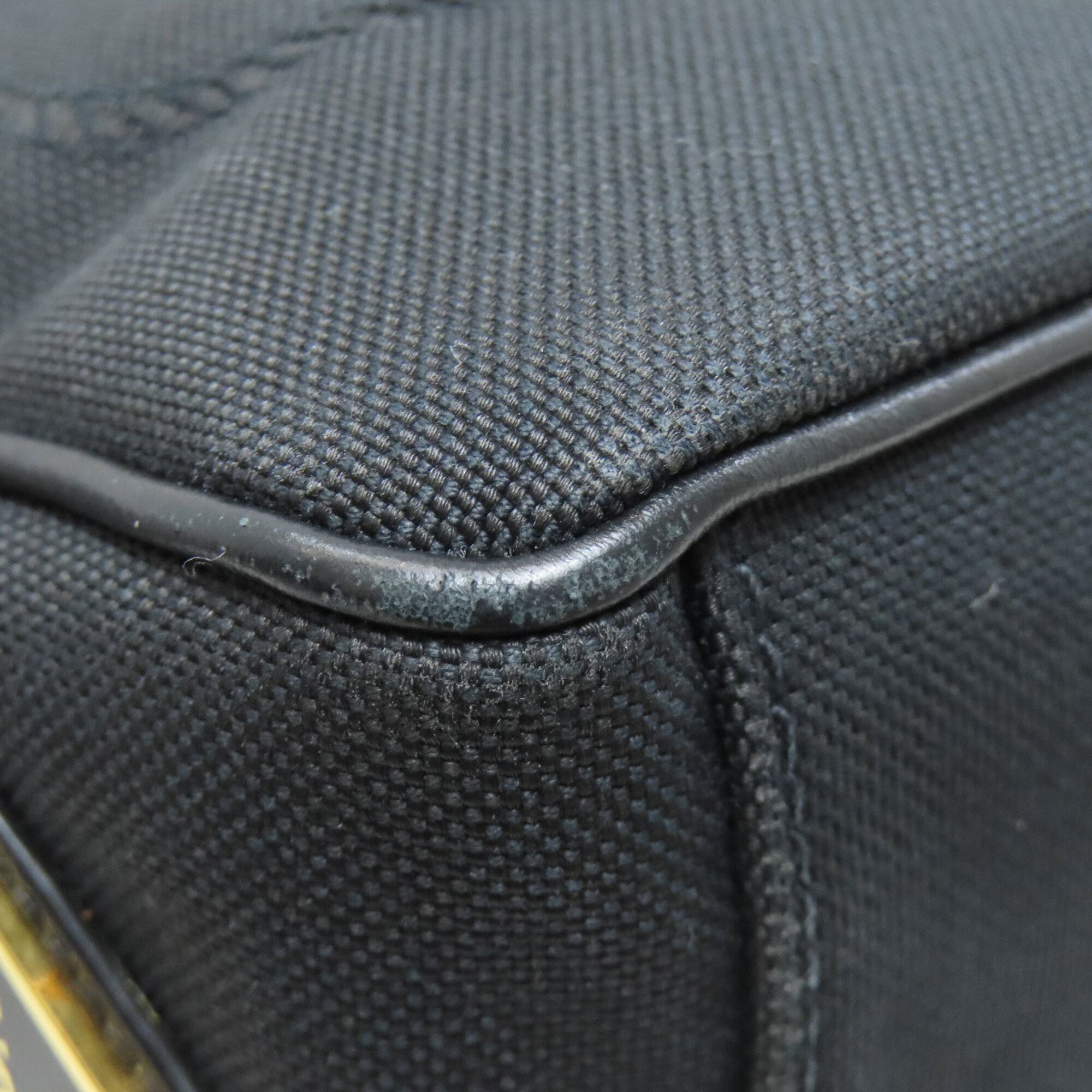 Prada Black Canvas Shoulder Bag (Pre-Owned)
