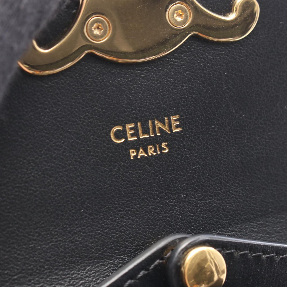Celine Black Leather Handbag Shoulder Bag (Pre-Owned)