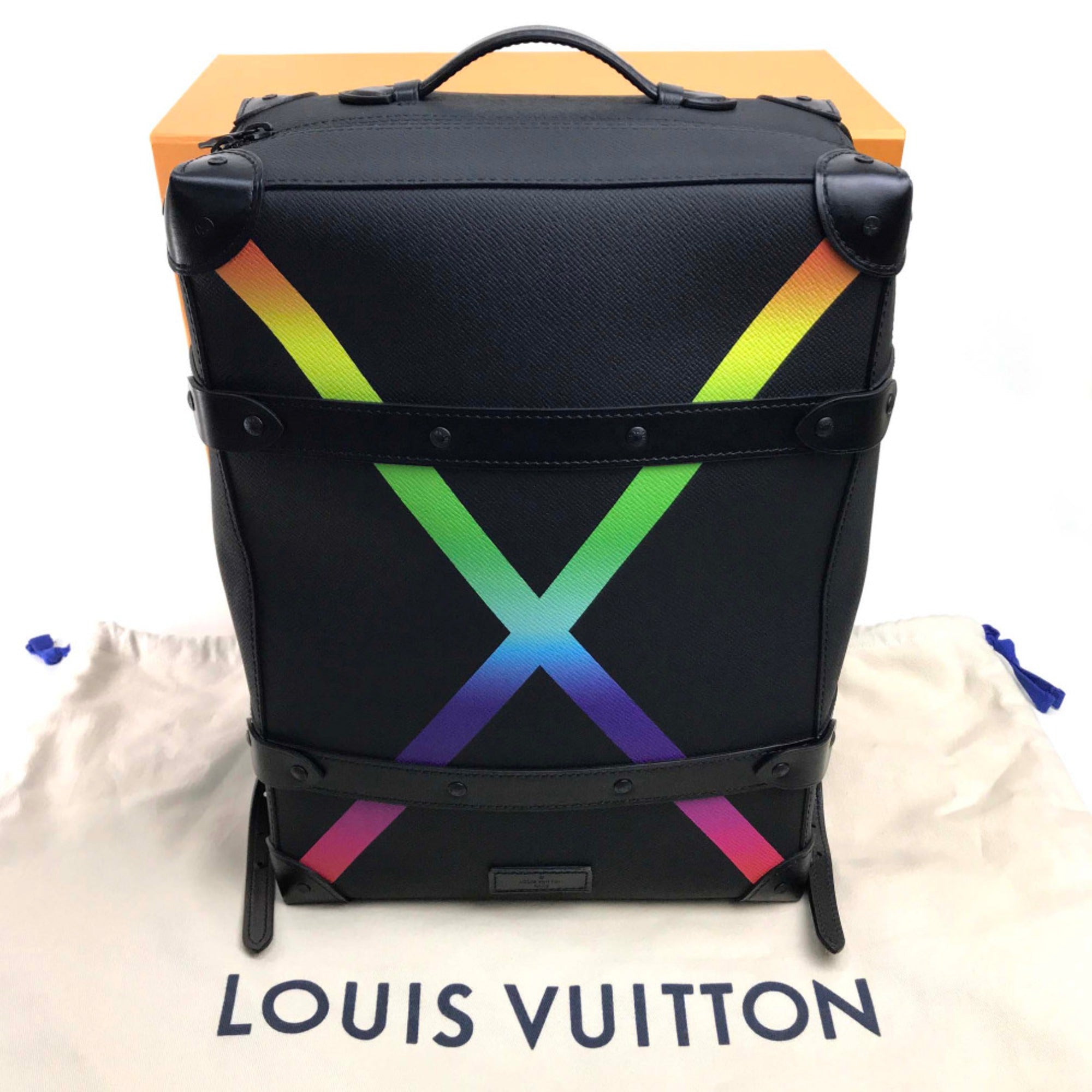 Louis Vuitton Black Leather Backpack (Pre-Owned)
