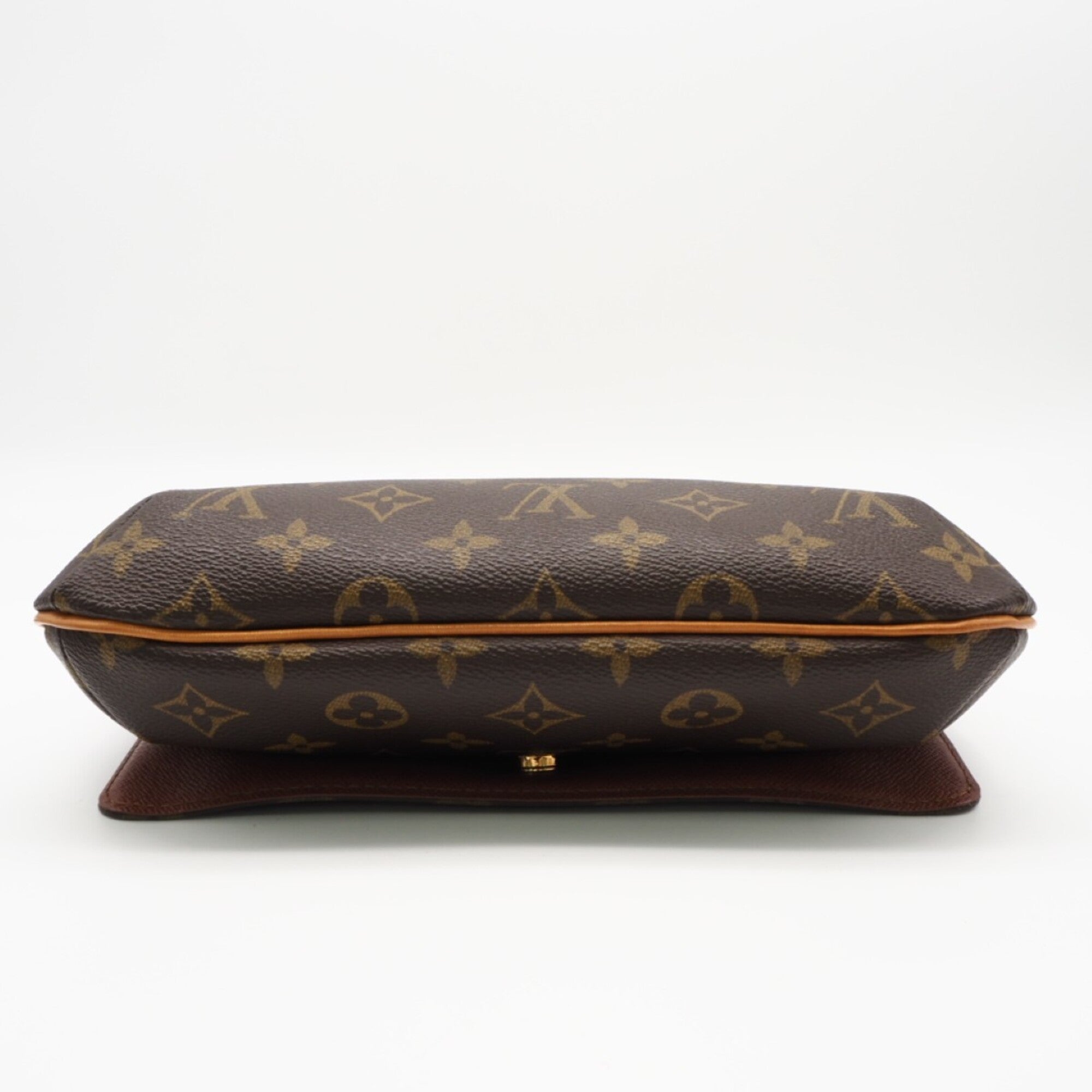 Louis Vuitton Brown Coated Canvas Leather Shoulder Bag (Pre-Owned)