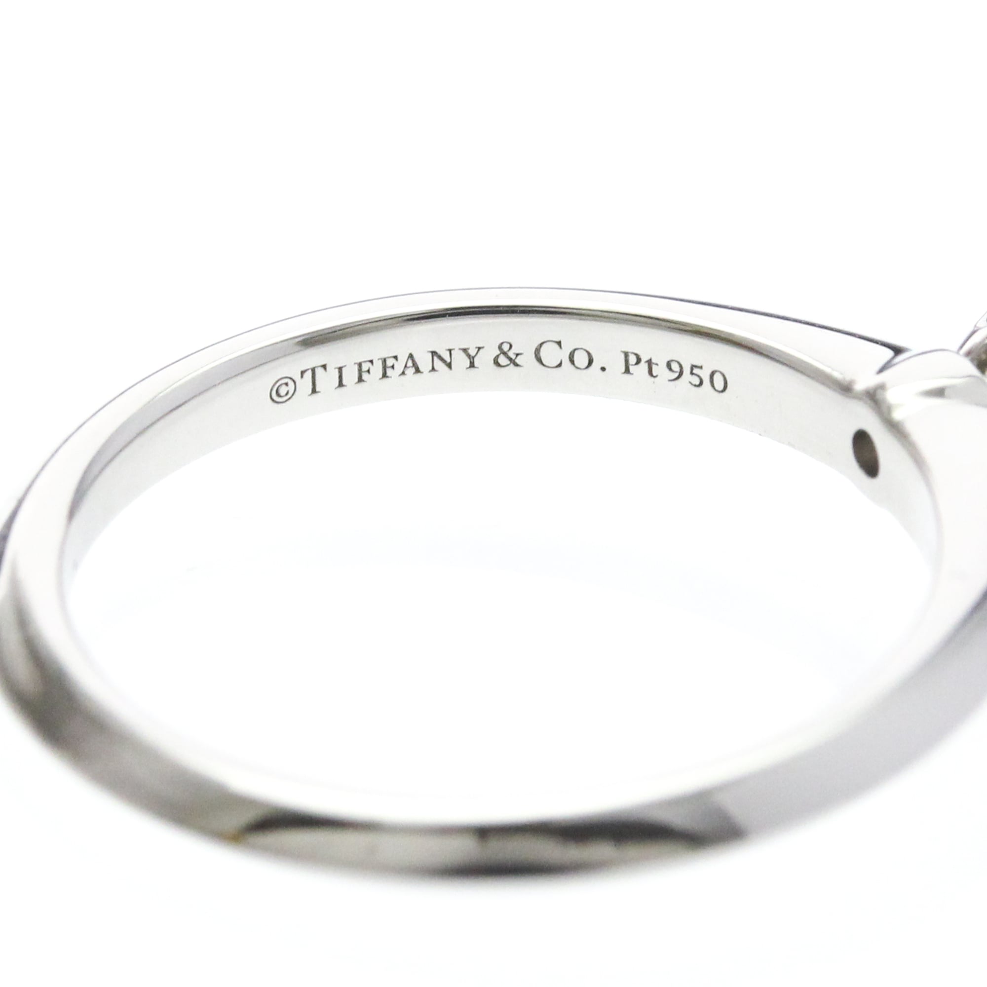 Tiffany & Co. Tiffany Setting Solitaire Ring Platinum With Diamond Silver Platinum Ring Jewelry (Pre-Owned)