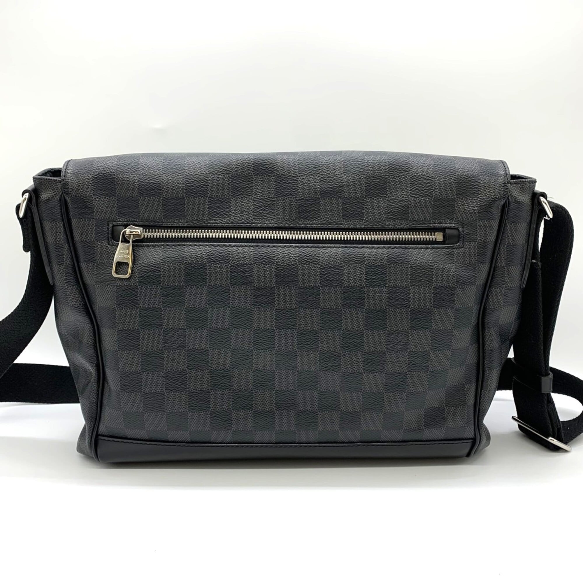 Louis Vuitton Black Damier Graphite Canvas Messenger Bag Shoulder Bag (Pre-Owned)
