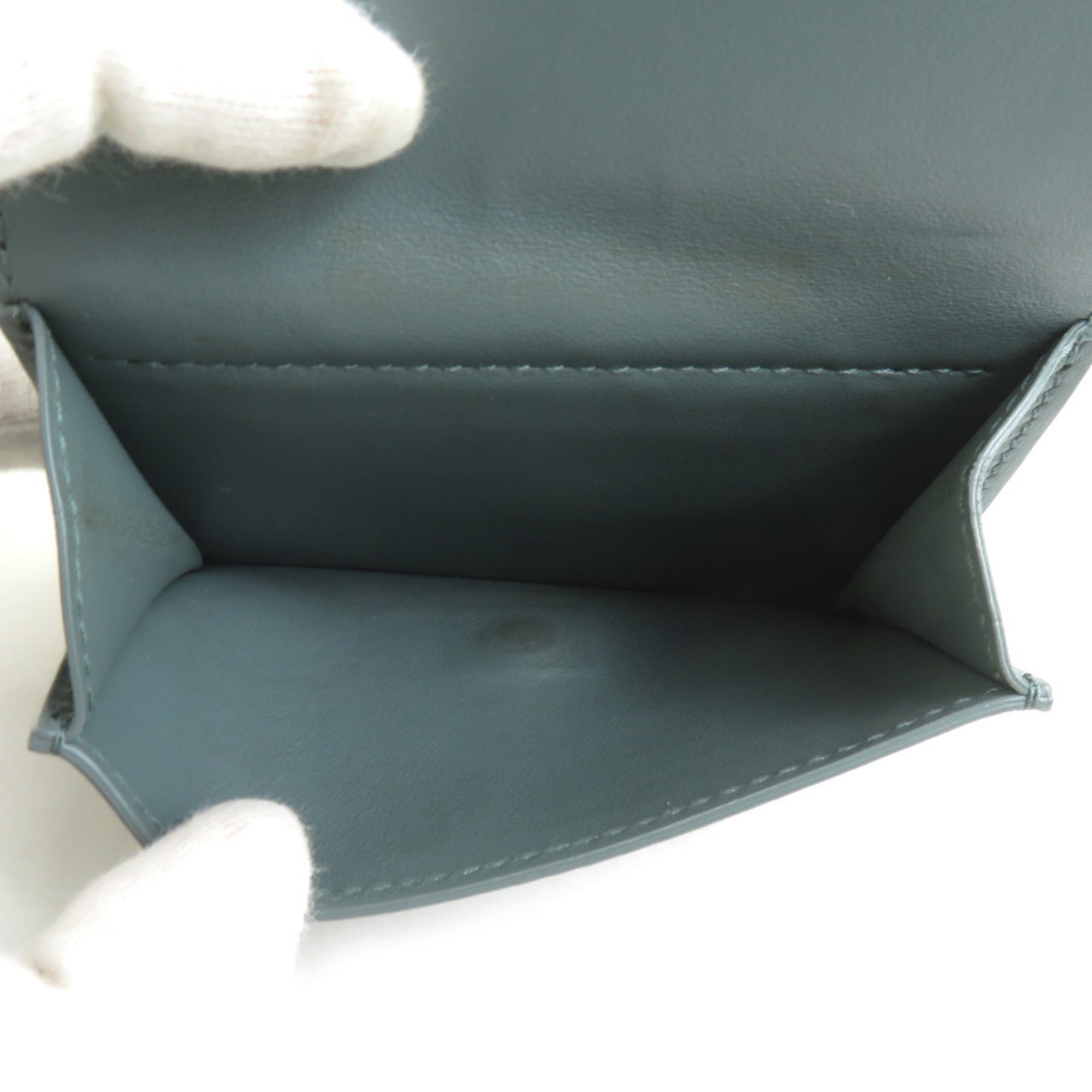 Bottega Veneta Gray Leather Wallet (Tri-Fold) (Pre-Owned)