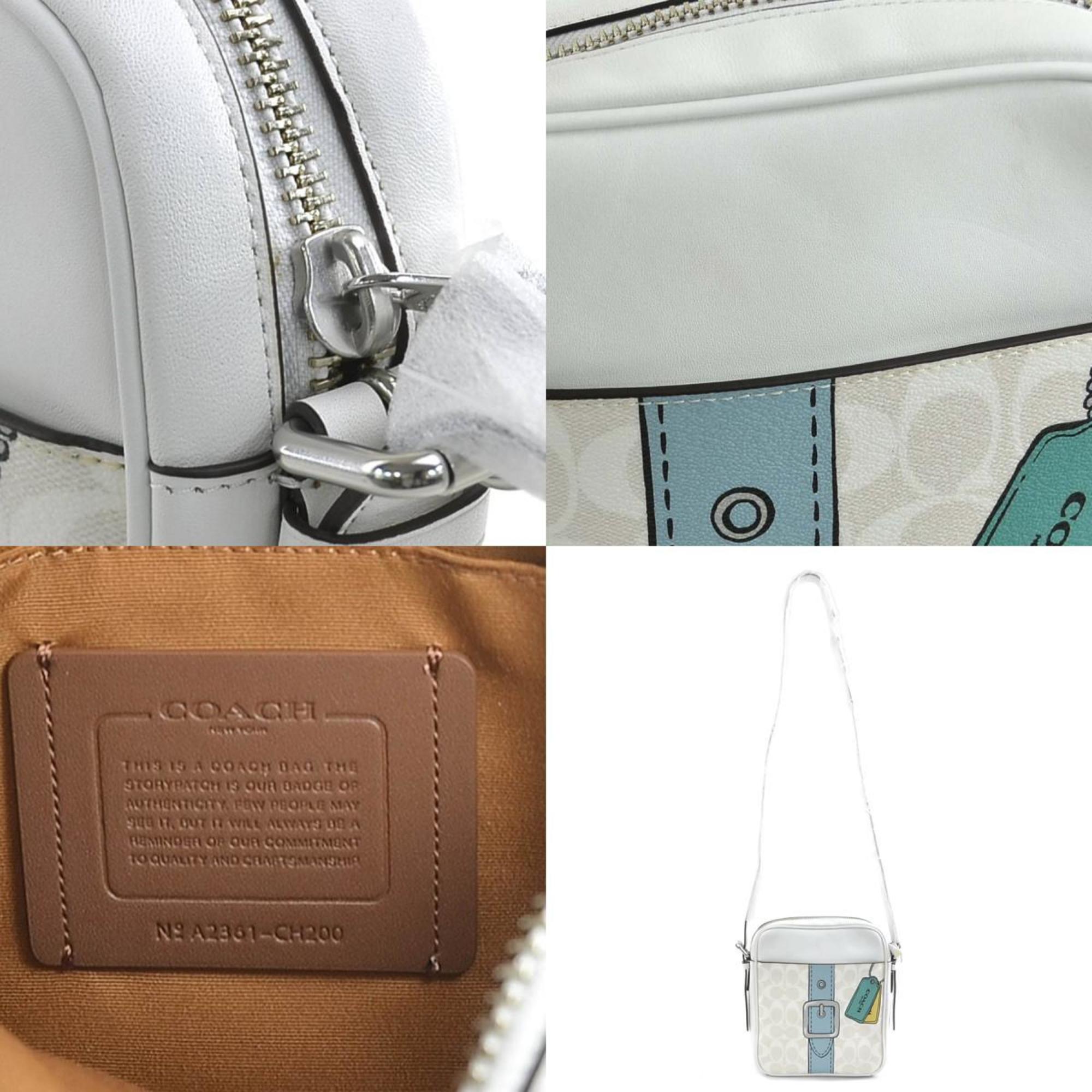Coach White Leather Shoulder Bag (Pre-Owned)