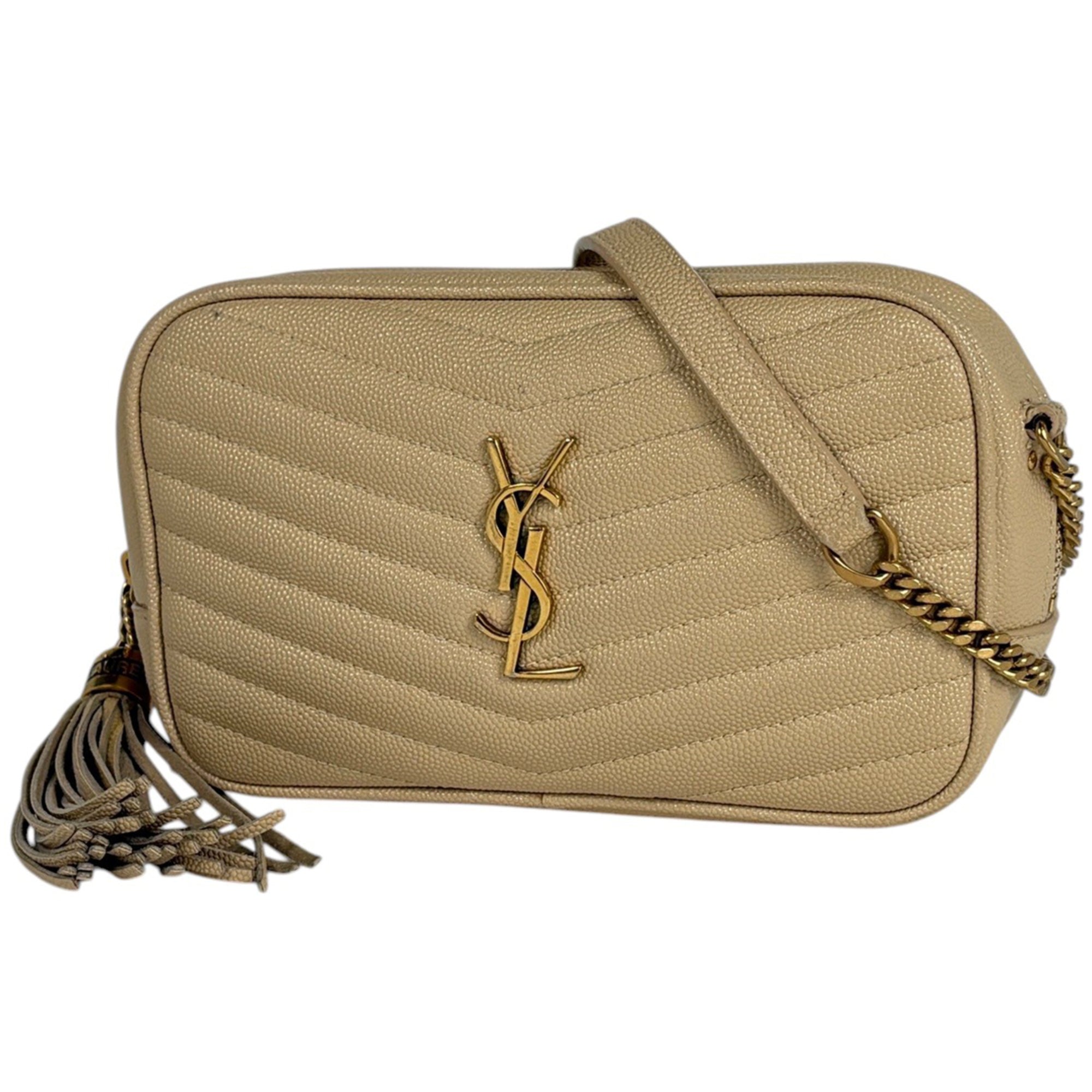 Saint Laurent Beige Leather Shoulder Bag (Pre-Owned)