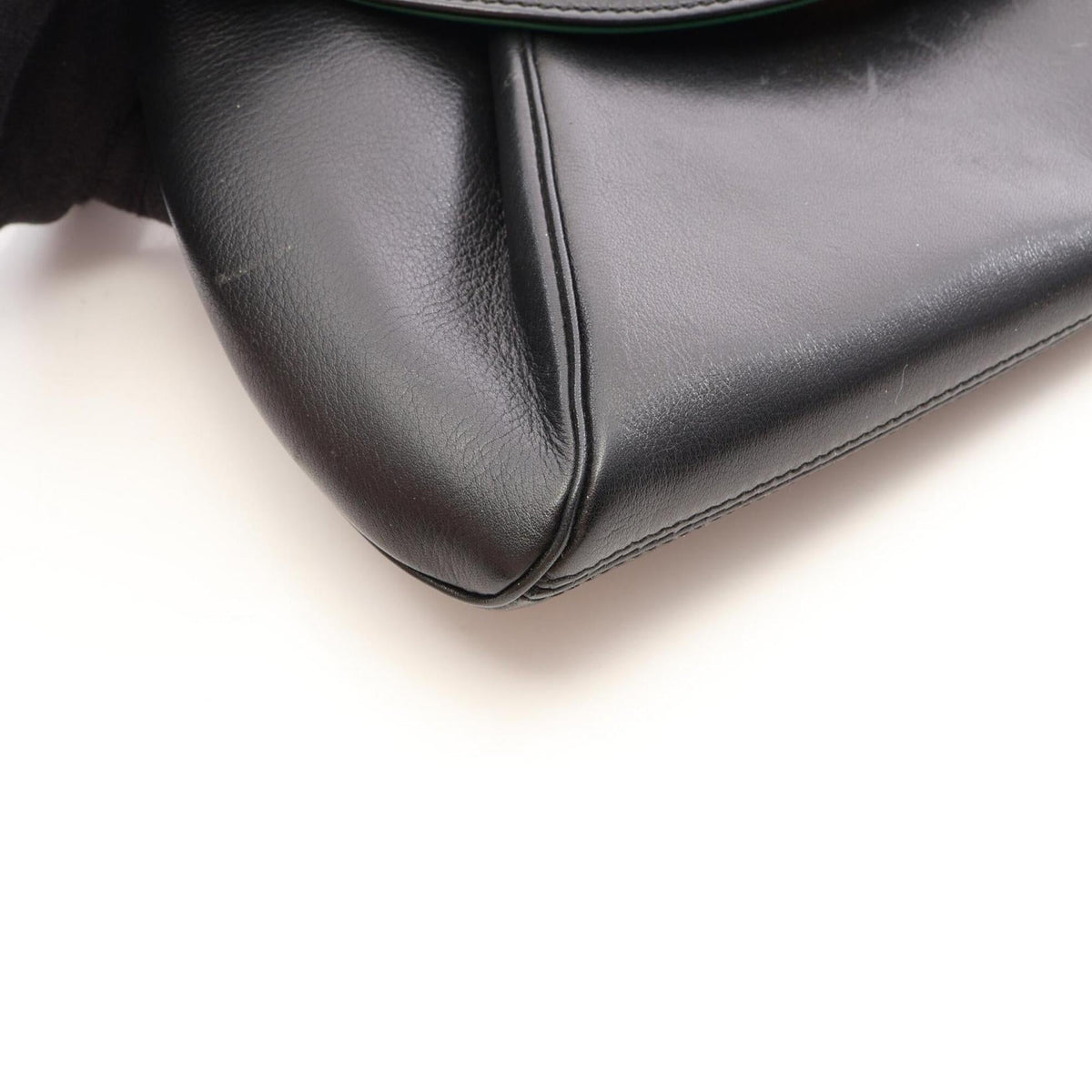 Cartier Black Leather Clutch Bag Handbag (Pre-Owned)