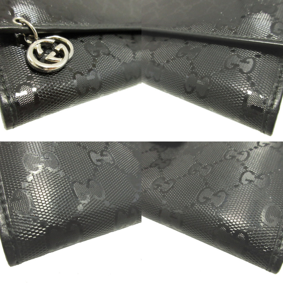 Gucci Black Gg Imprimé Long Wallet (Bi-Fold) (Pre-Owned)