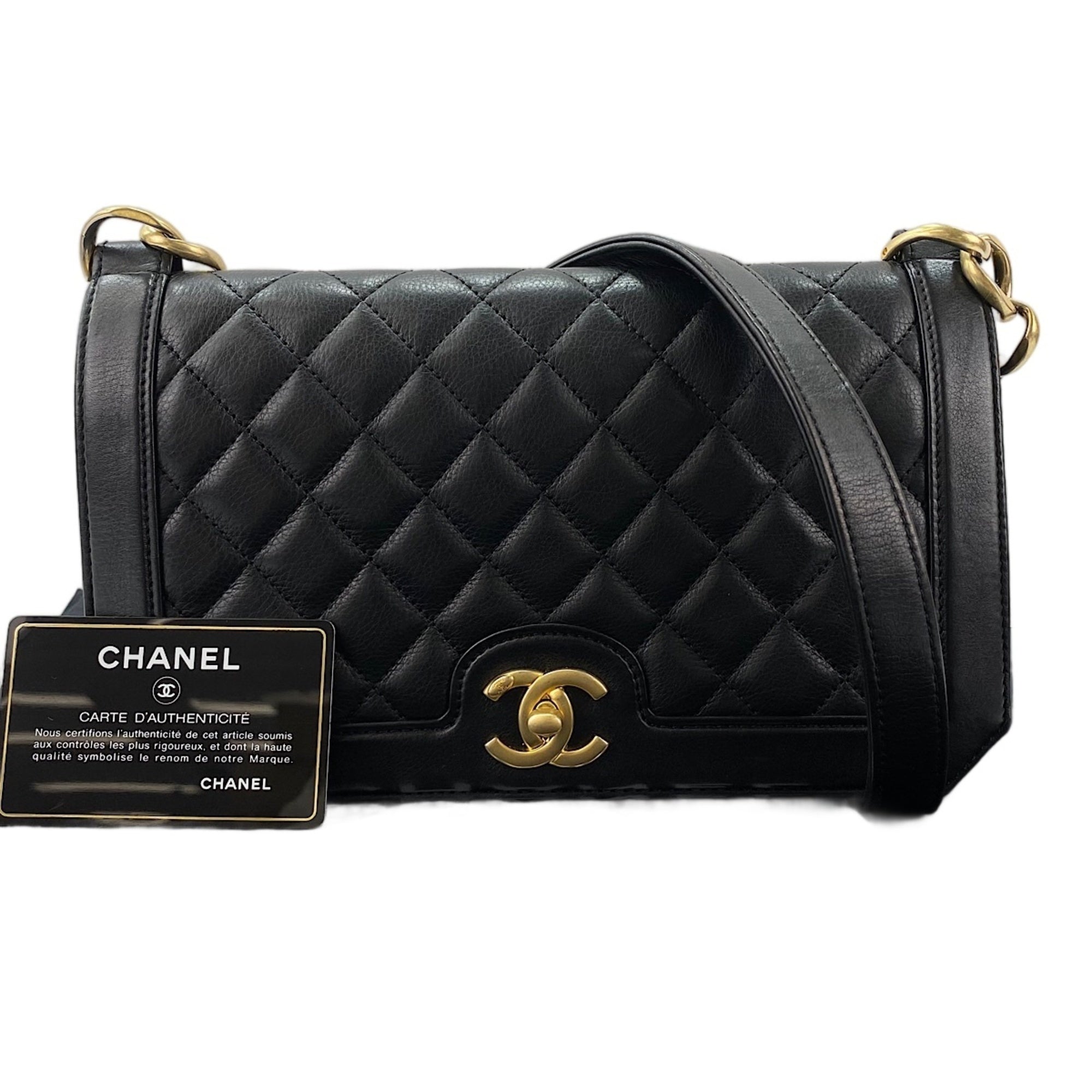 Chanel Matelasse Black Shoulder Bag (Pre-Owned)
