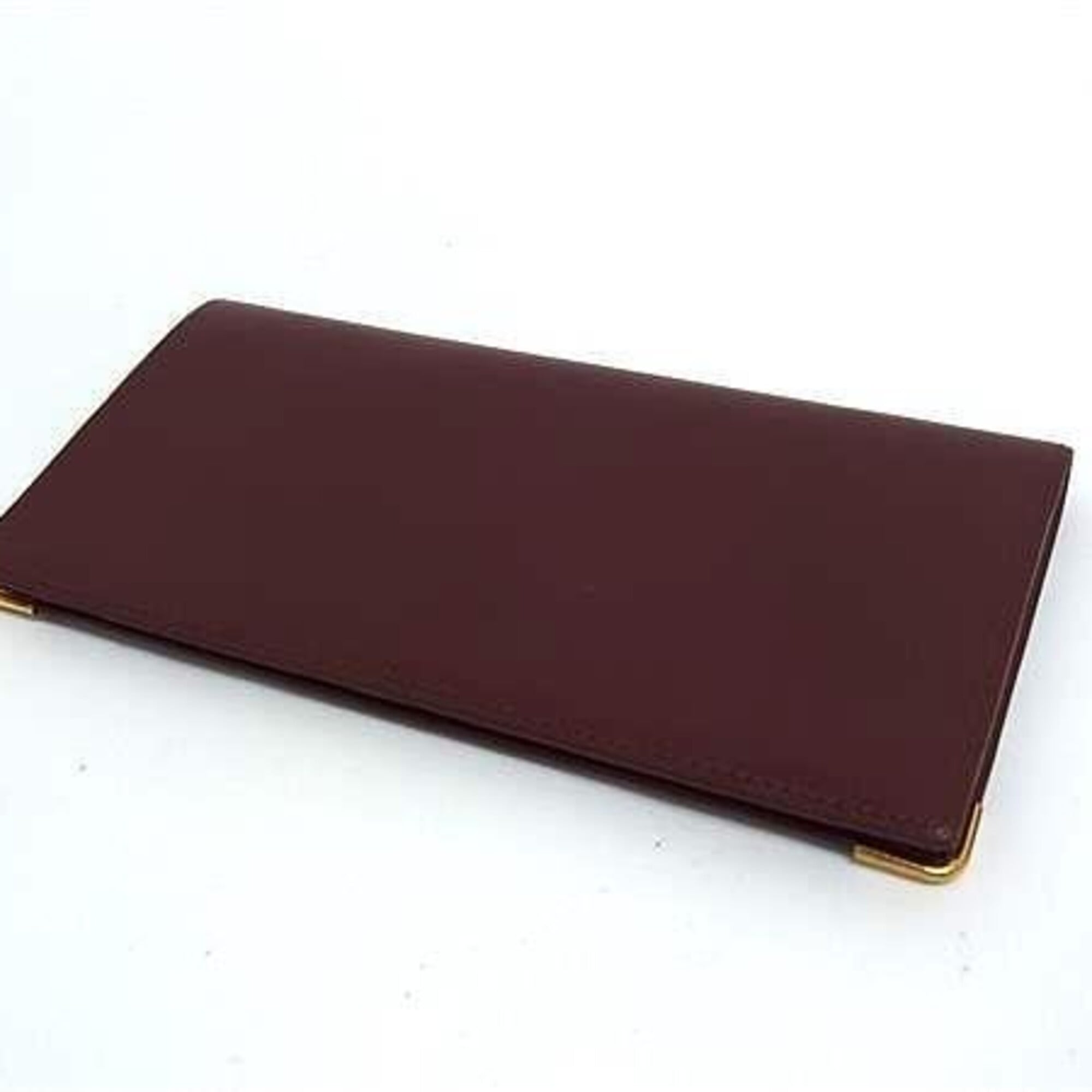 Cartier Bordeaux Leather Long Wallet (Bi-Fold) (Pre-Owned)