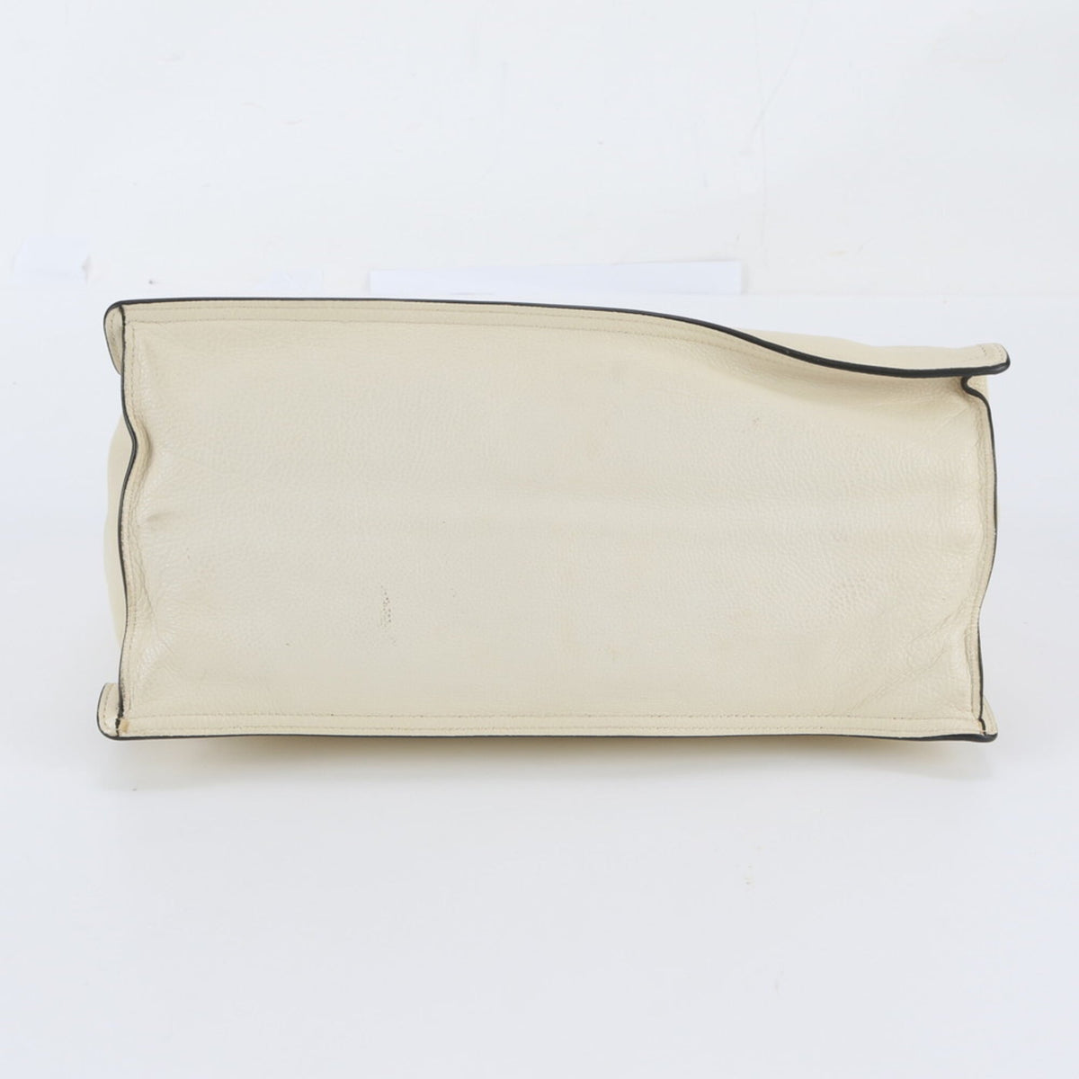 Prada Ivory Leather Handbag Shoulder Bag Tote Bag (Pre-Owned)