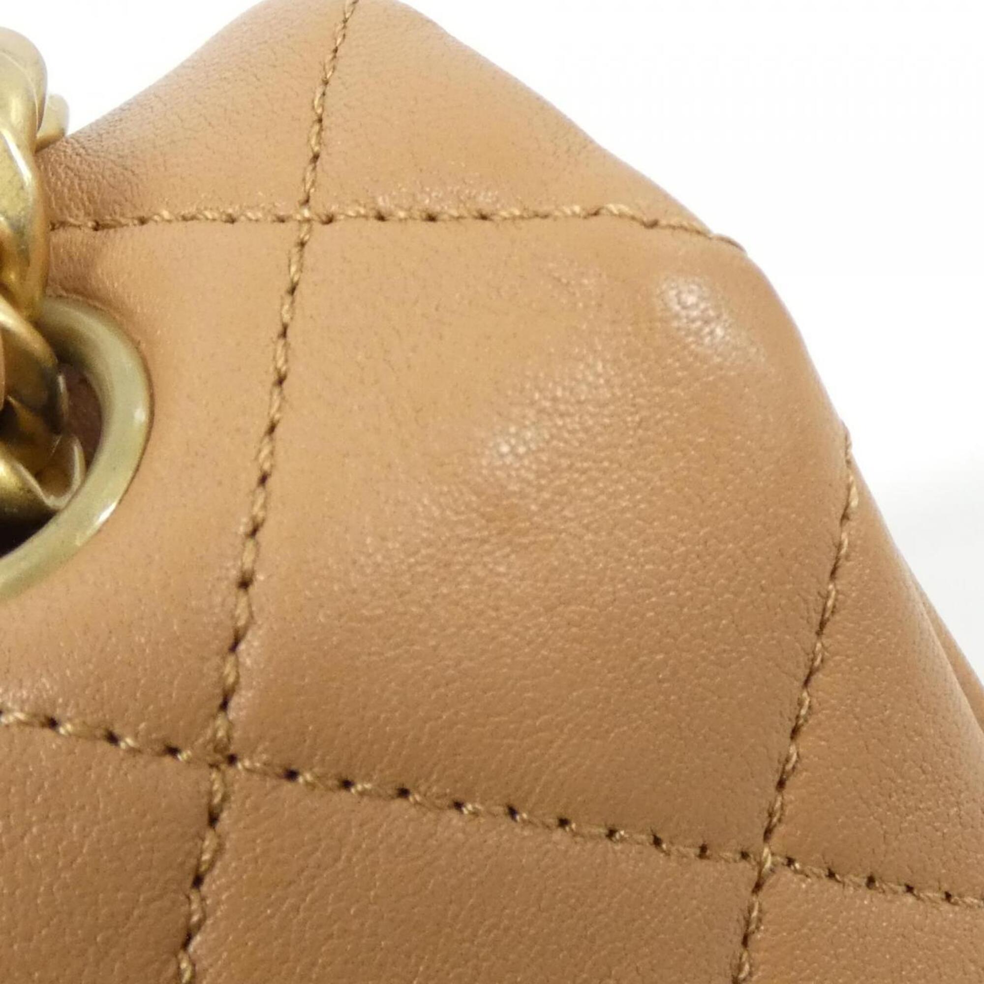 Chanel Beige Leather Shoulder Bag (Pre-Owned)