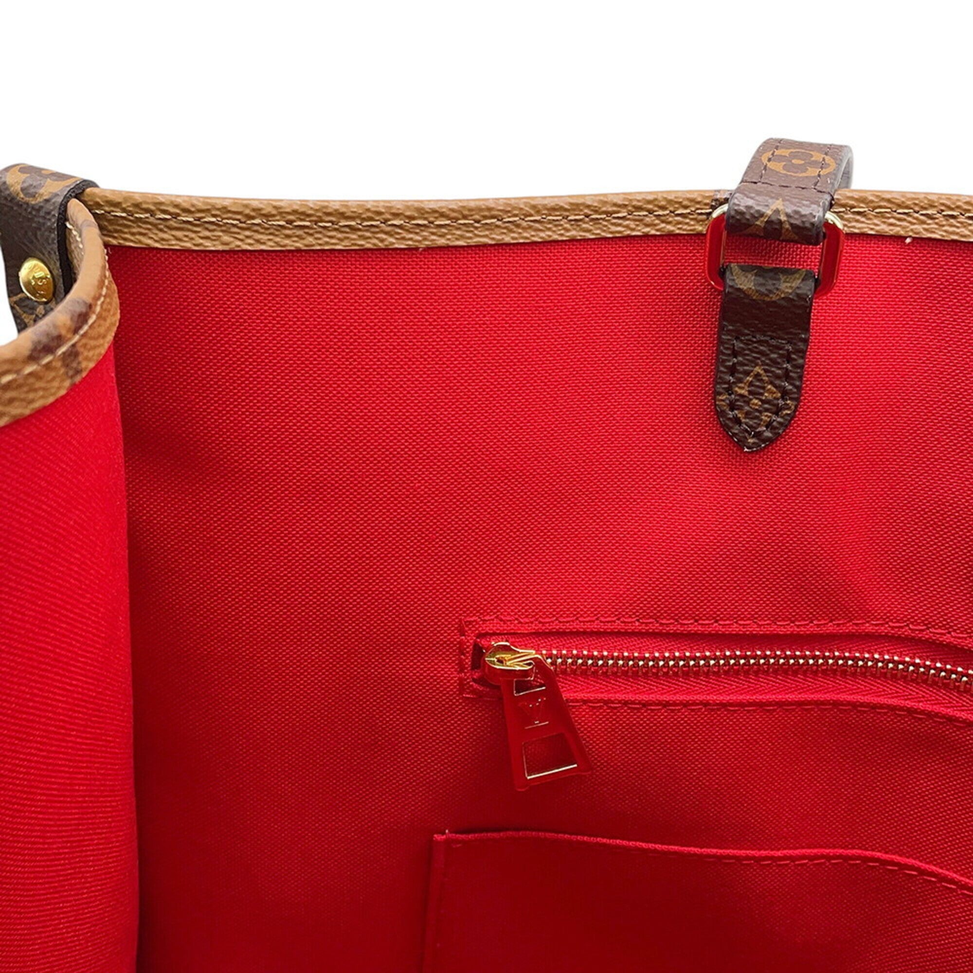 Louis Vuitton Monogram Reverse Red Color Monogram Reverse Handbag Shoulder Bag Tote Bag (Pre-Owned)