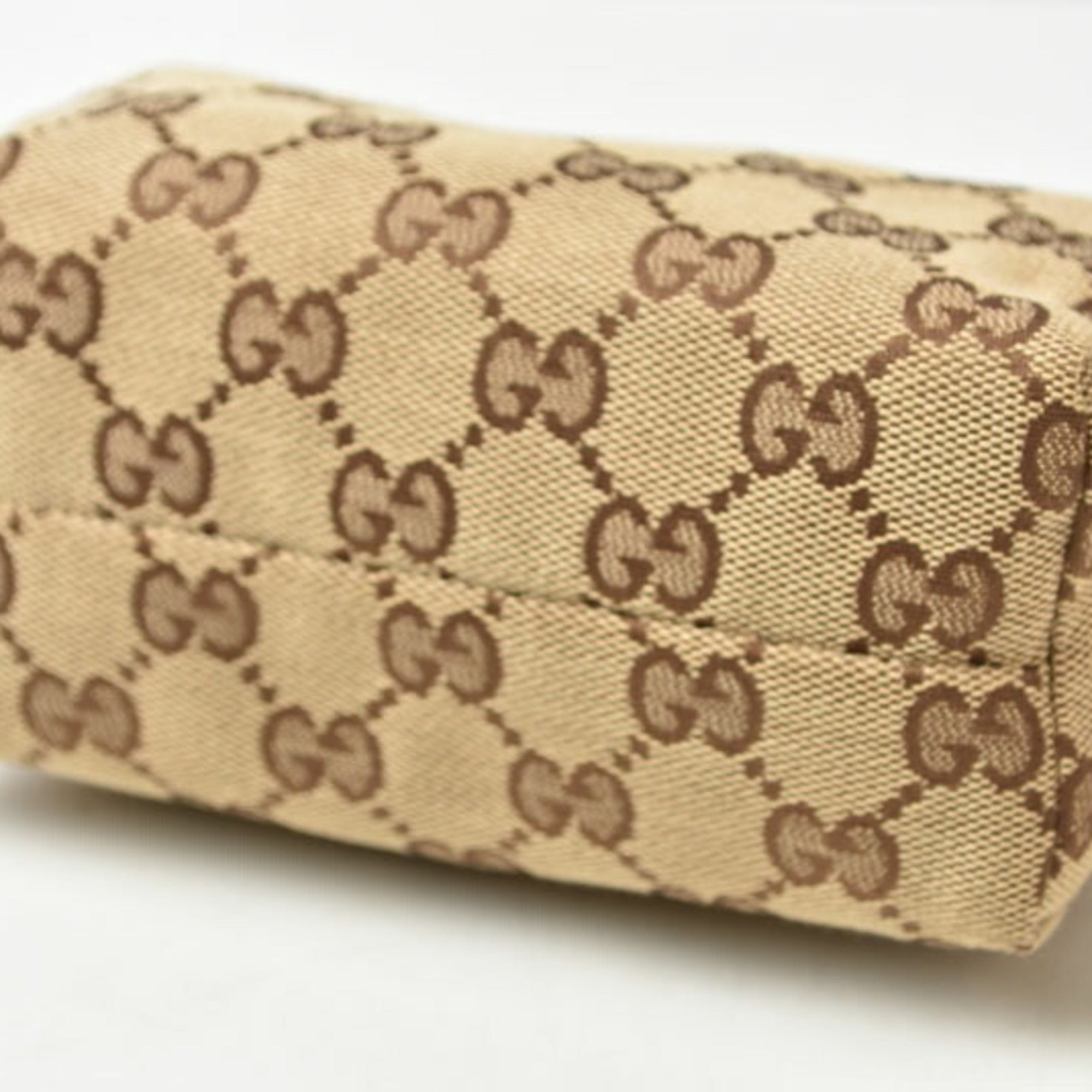 Gucci Gg Canvas Beige Brown Gg Canvas Pouch (Pre-Owned)