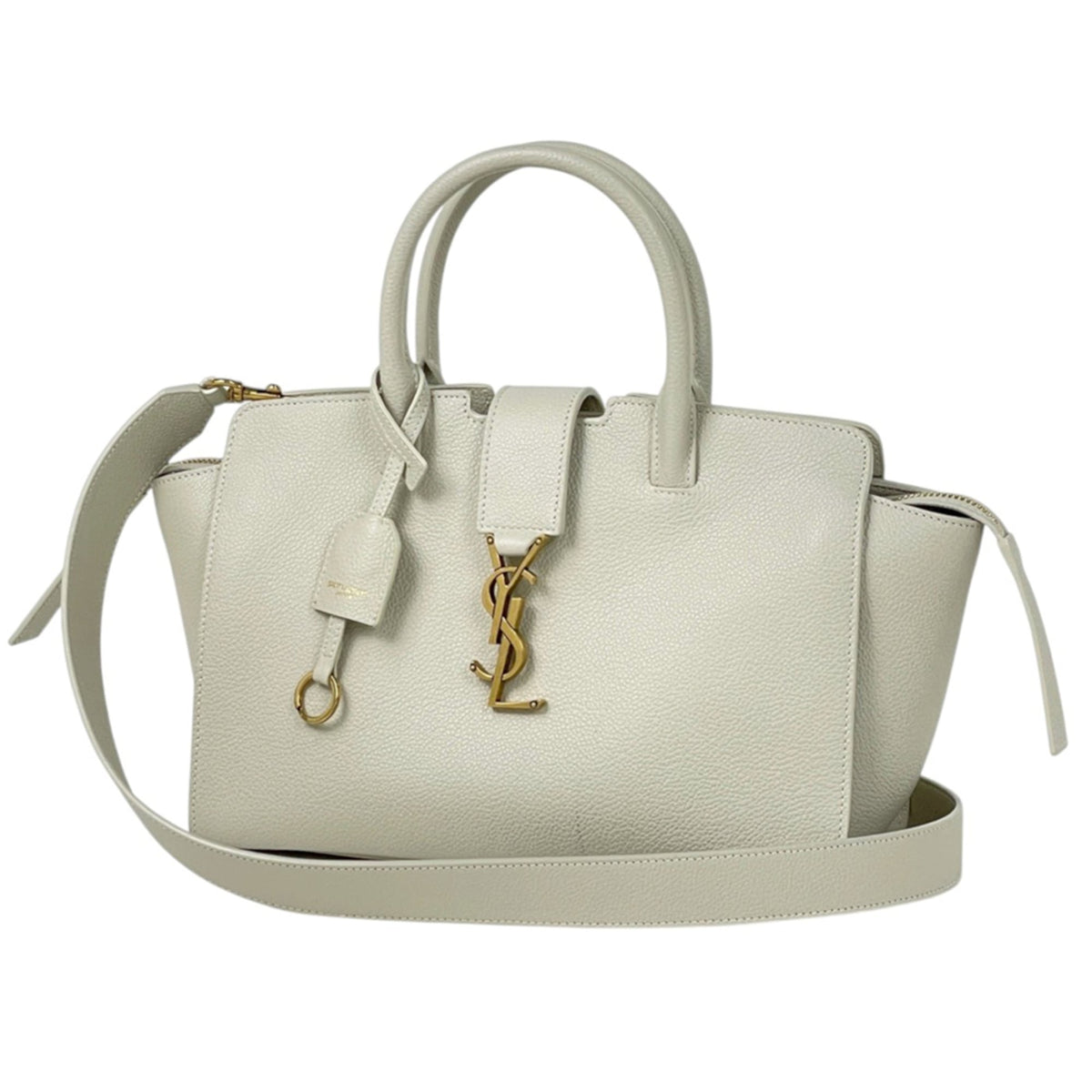 Saint Laurent Ivory Leather Handbag (Pre-Owned)