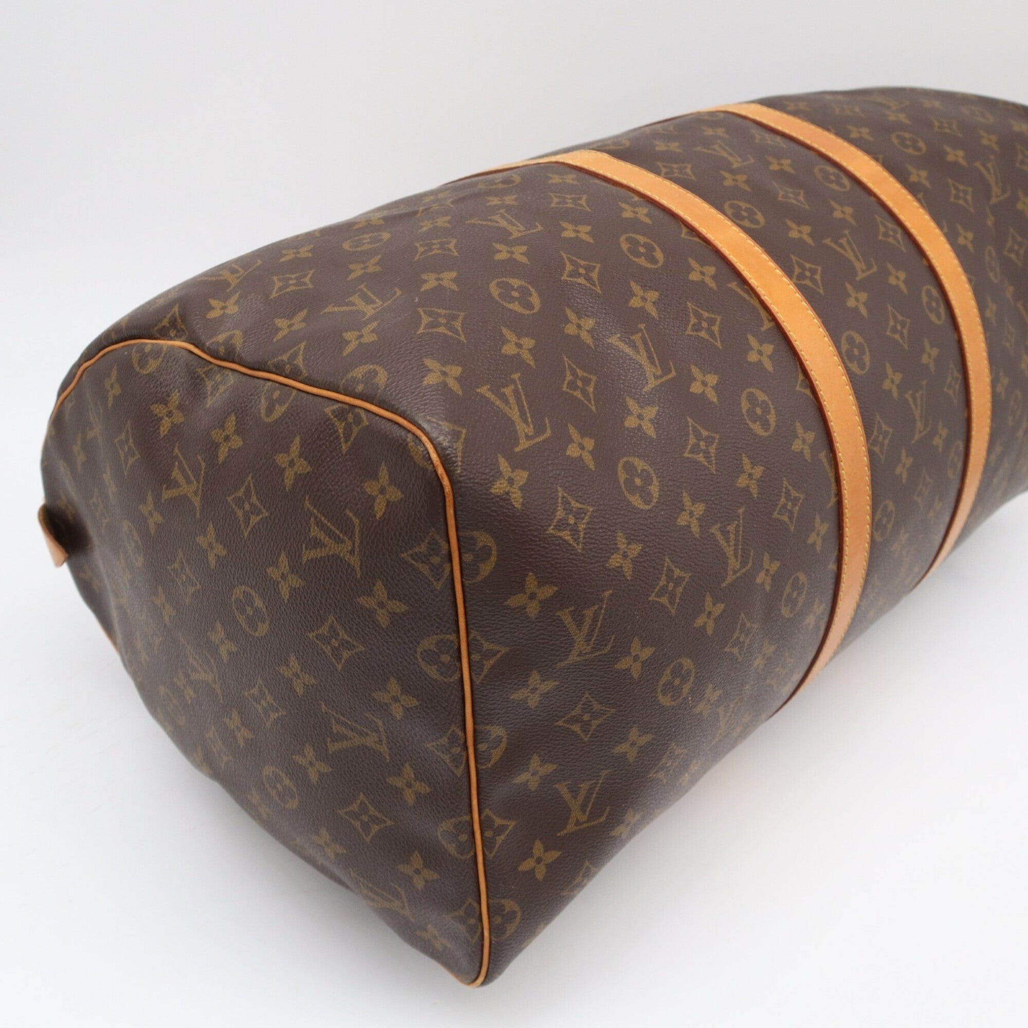 Louis Vuitton Monogram Beige Brown Monogram Boston Bag (Pre-Owned)
