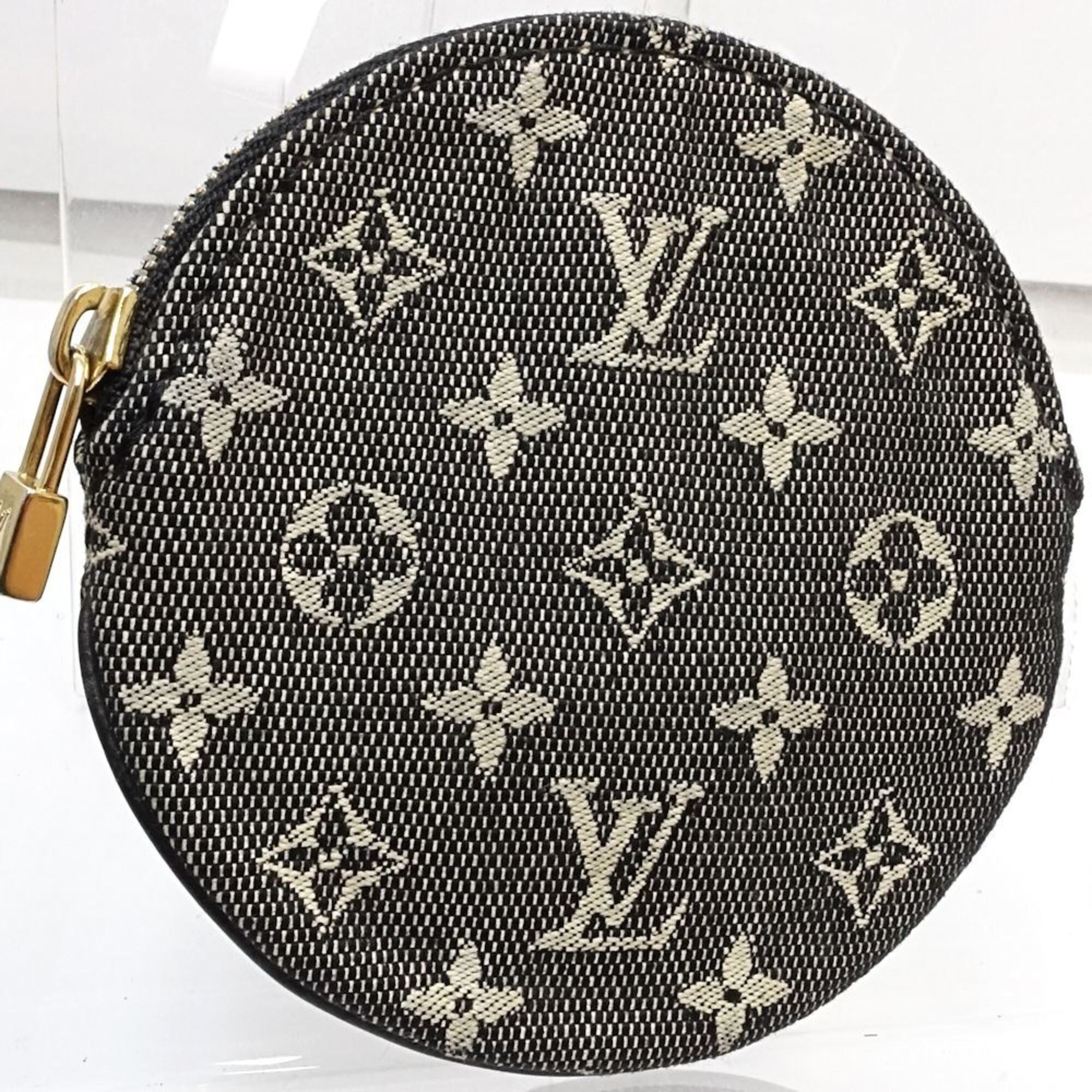 Louis Vuitton Noir Leather Coin Purse/Coin Case (Pre-Owned)