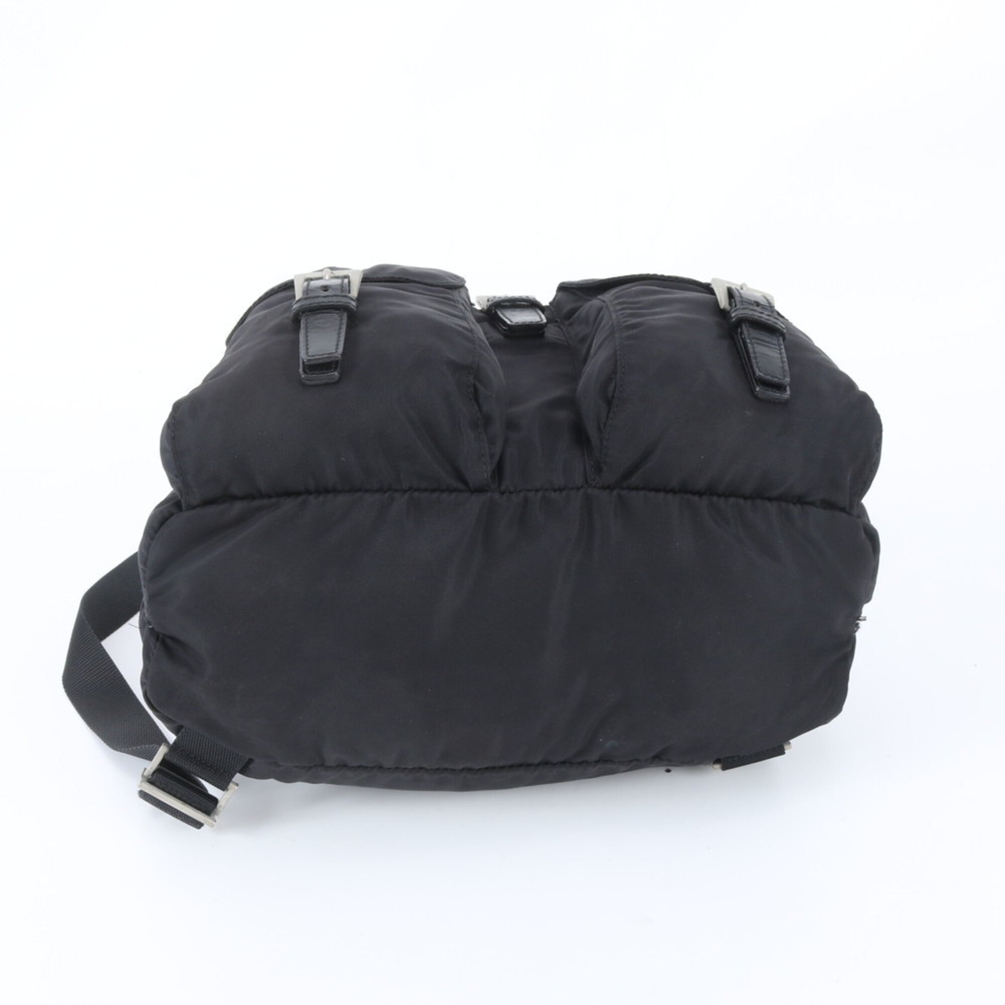 Prada Black Nylon Leather Backpack (Pre-Owned)