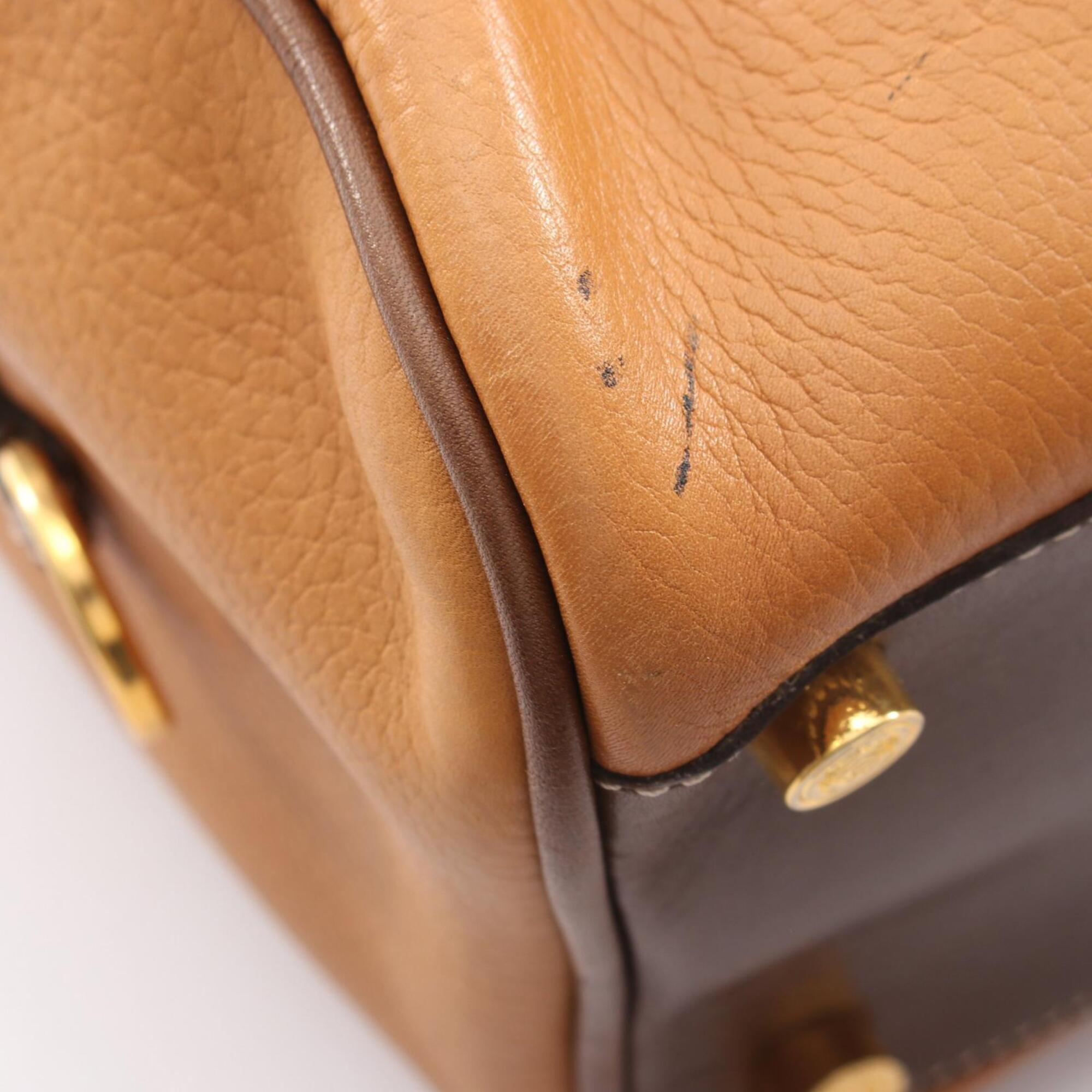 Loewe Brown Leather Handbag Tote Bag (Pre-Owned)