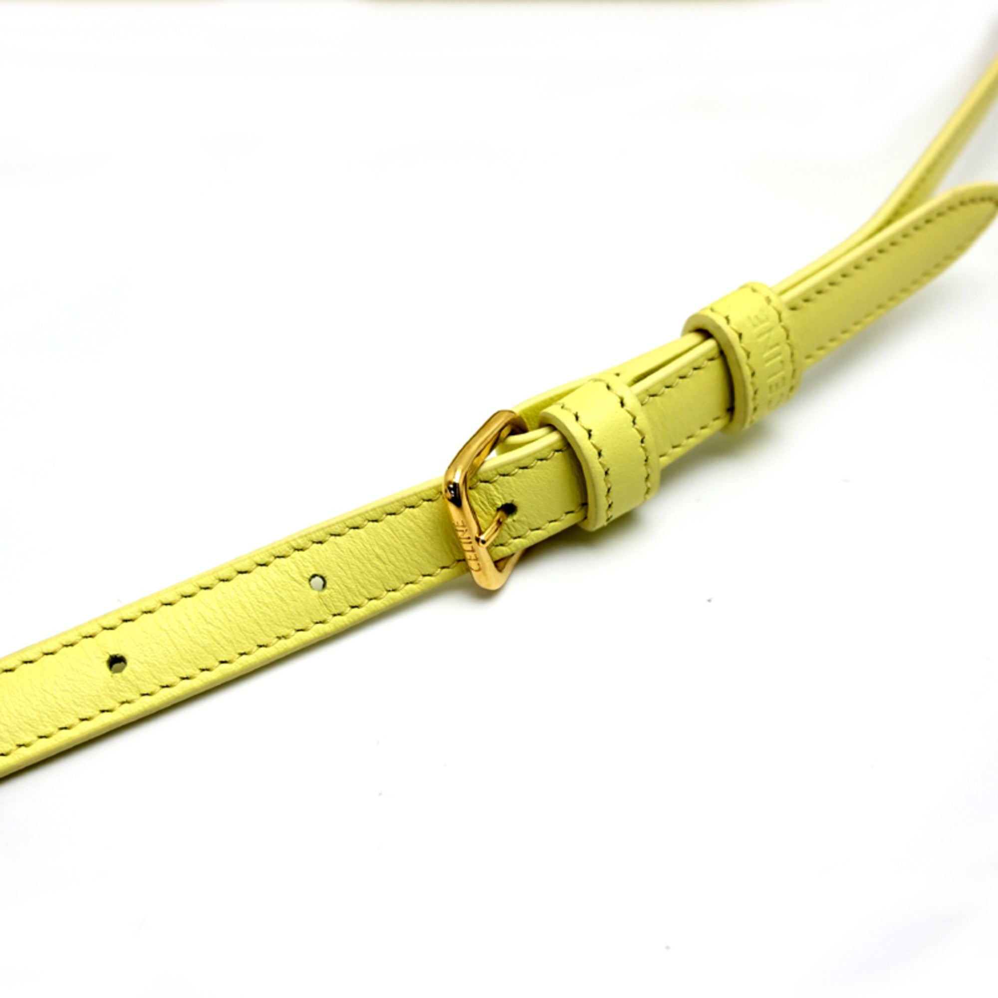Celine Yellow Leather Shoulder Bag (Pre-Owned)