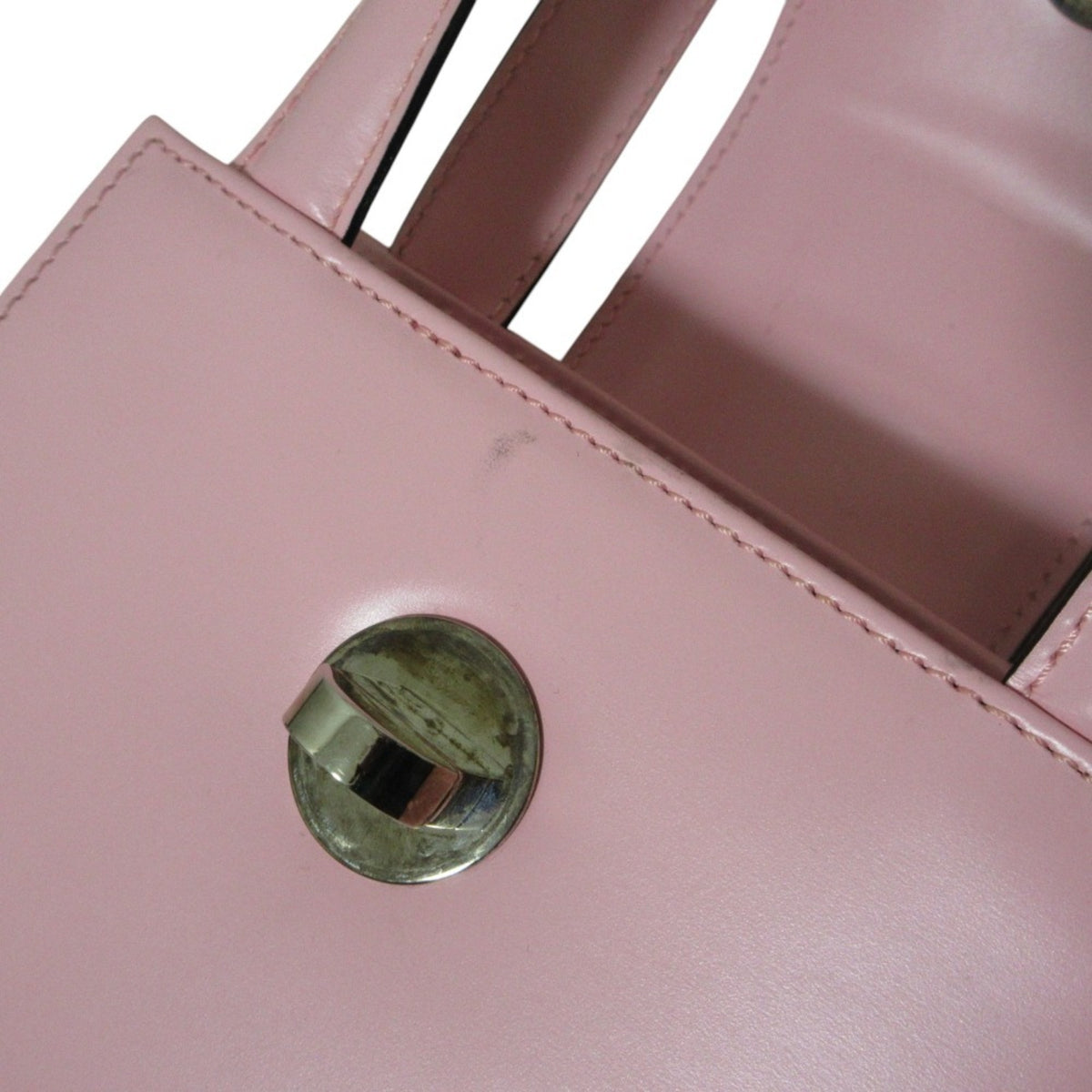 Bvlgari Pink Leather Handbag Shoulder Bag (Pre-Owned)