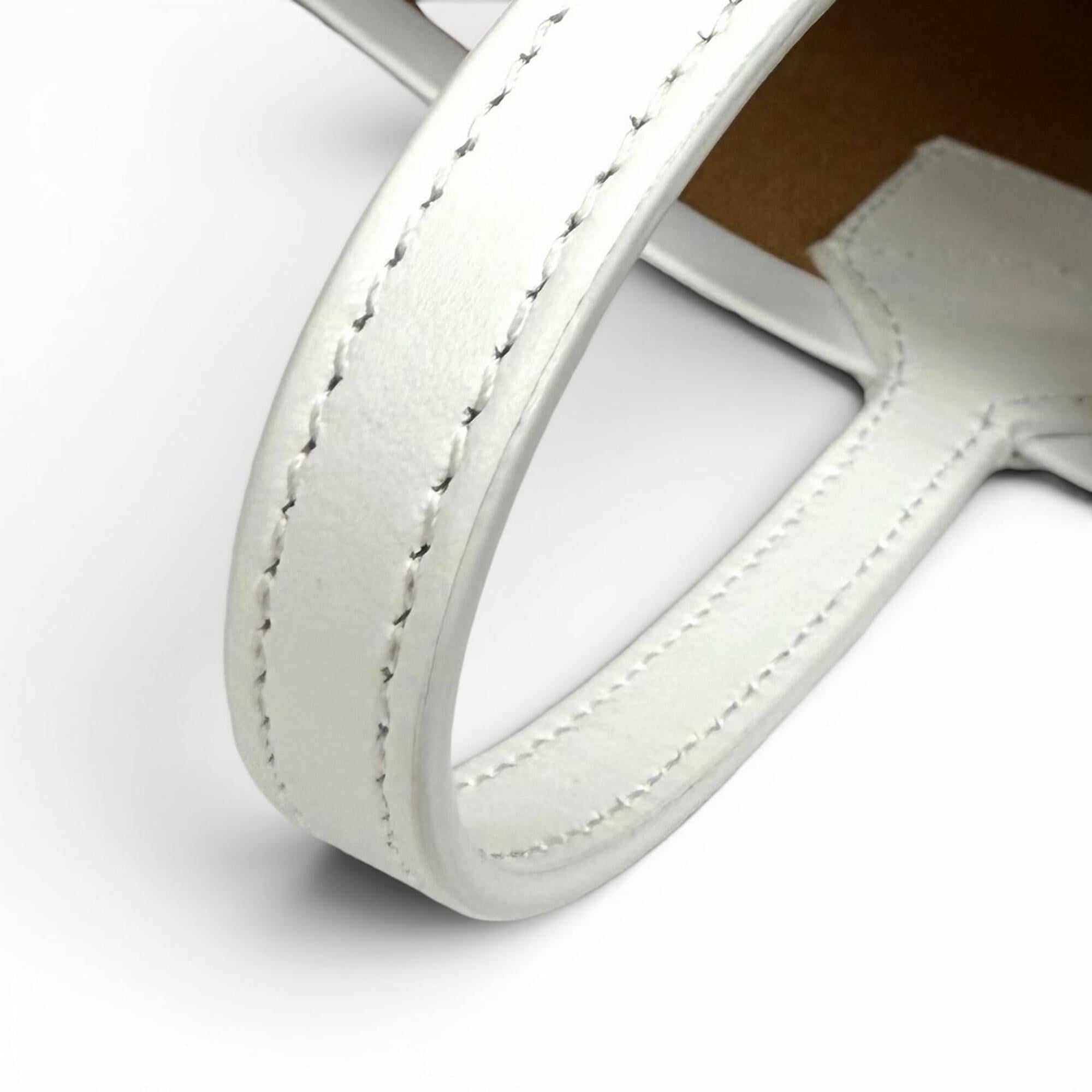 Burberry Beige White Canvas Leather Shoulder Bag (Pre-Owned)