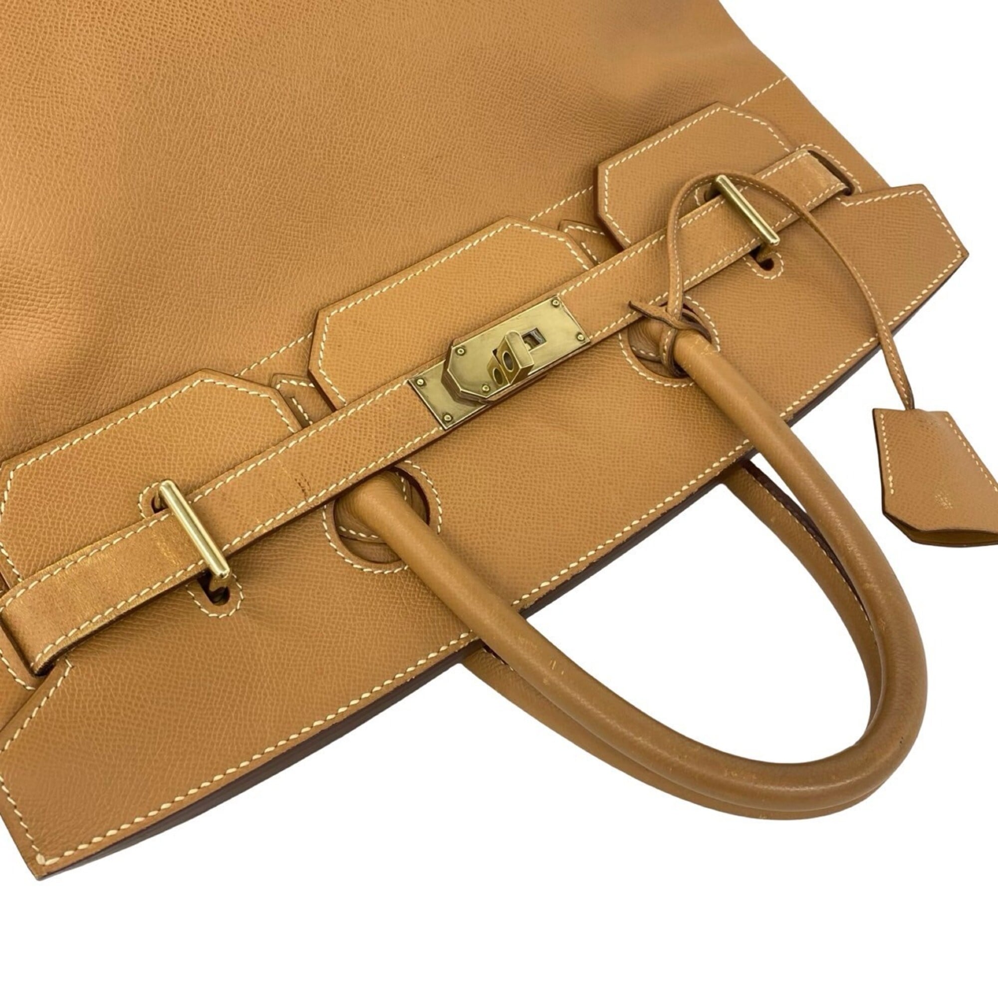 Hermes Brown Courchevel Leather Handbag (Pre-Owned)