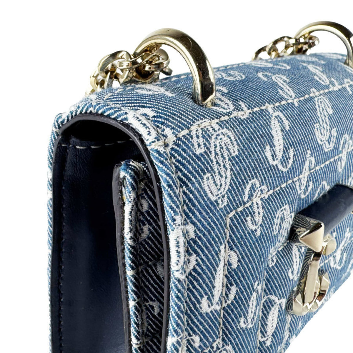Jimmy Choo Blue Denim Shoulder Bag (Pre-Owned)