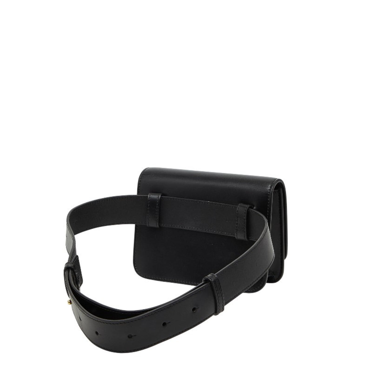 Burberry Black Leather Fanny Pack Sling Bag (Pre-Owned)