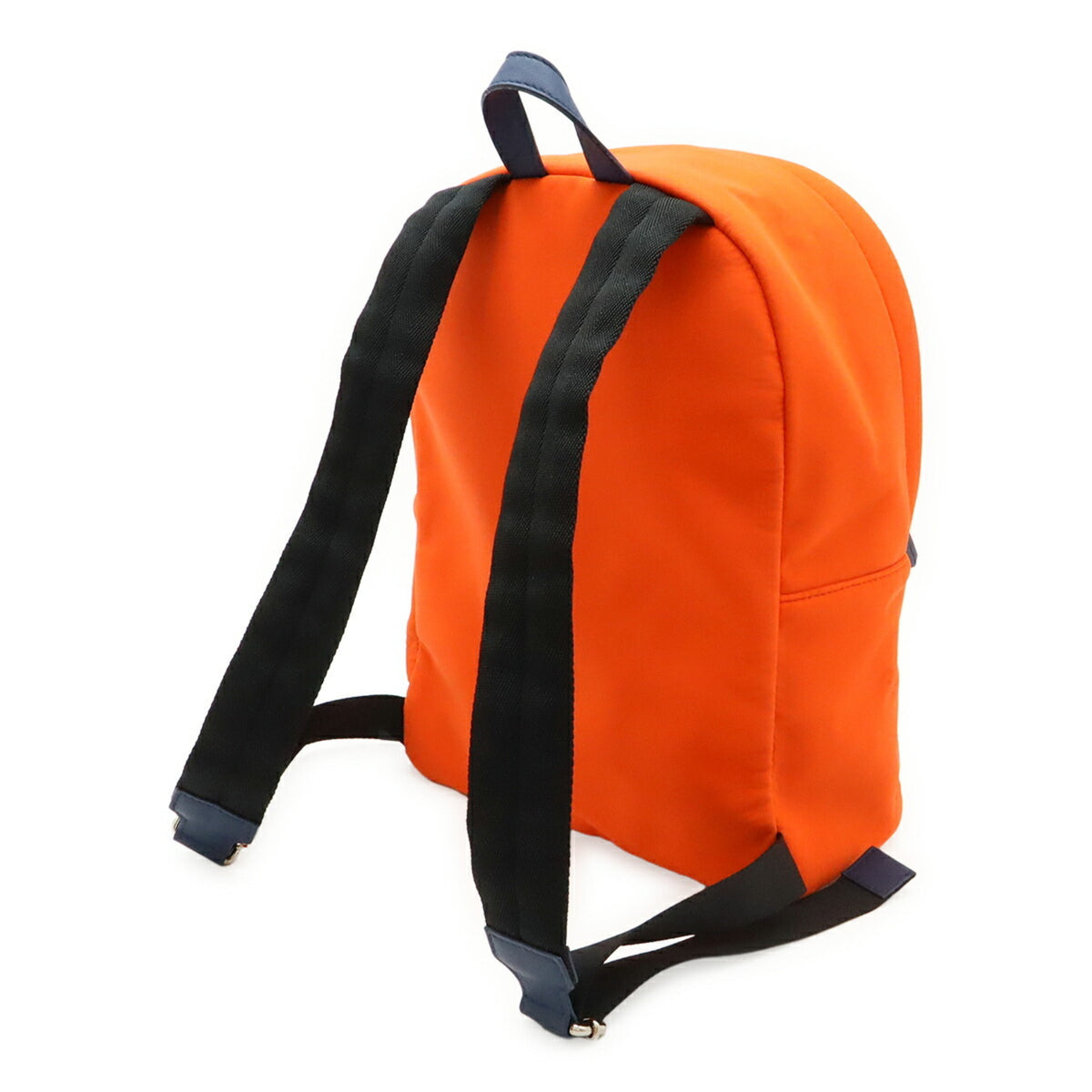 Fendi Black Orange Neoprene Leather Backpack (Pre-Owned)
