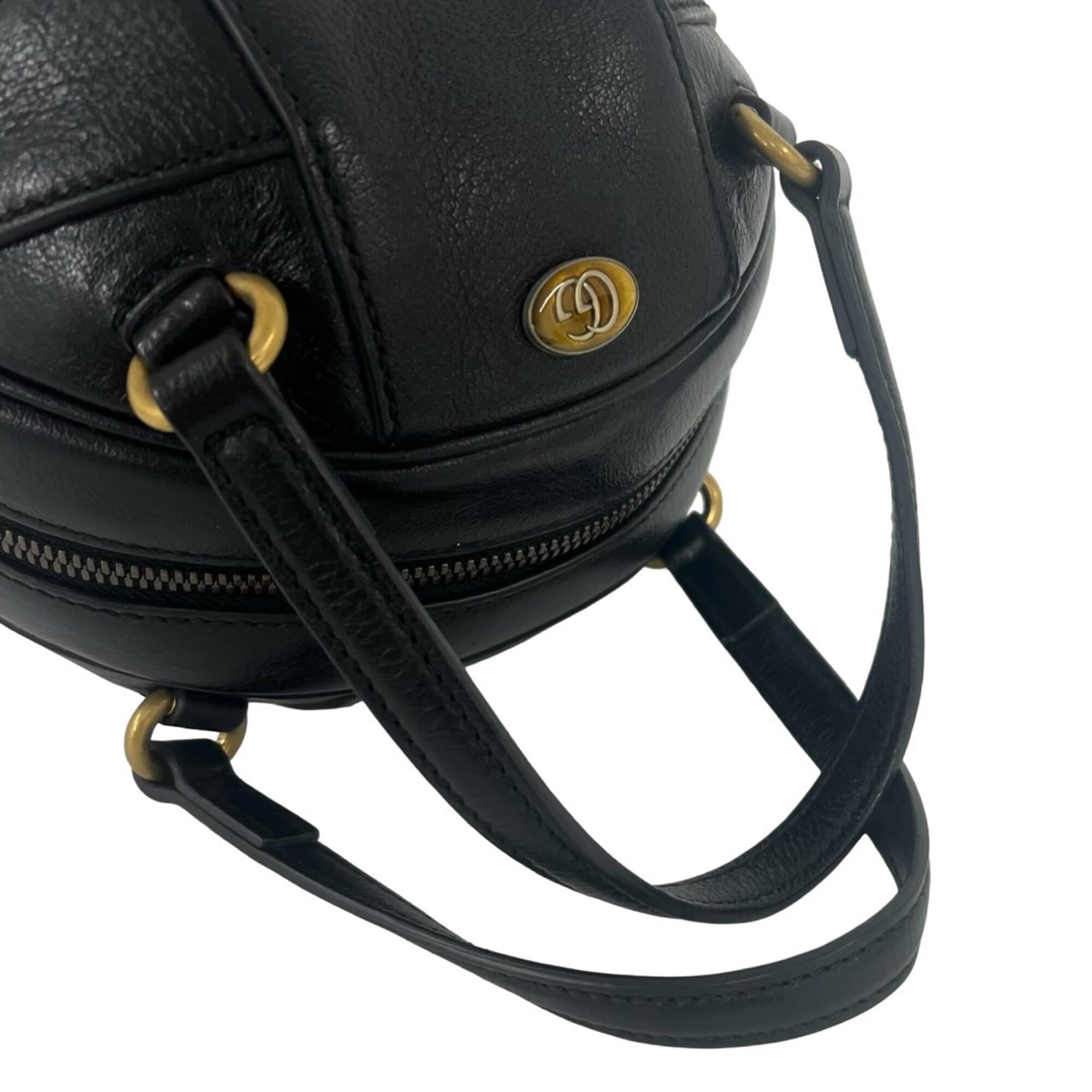 Gucci Black Leather Handbag Shoulder Bag (Pre-Owned)