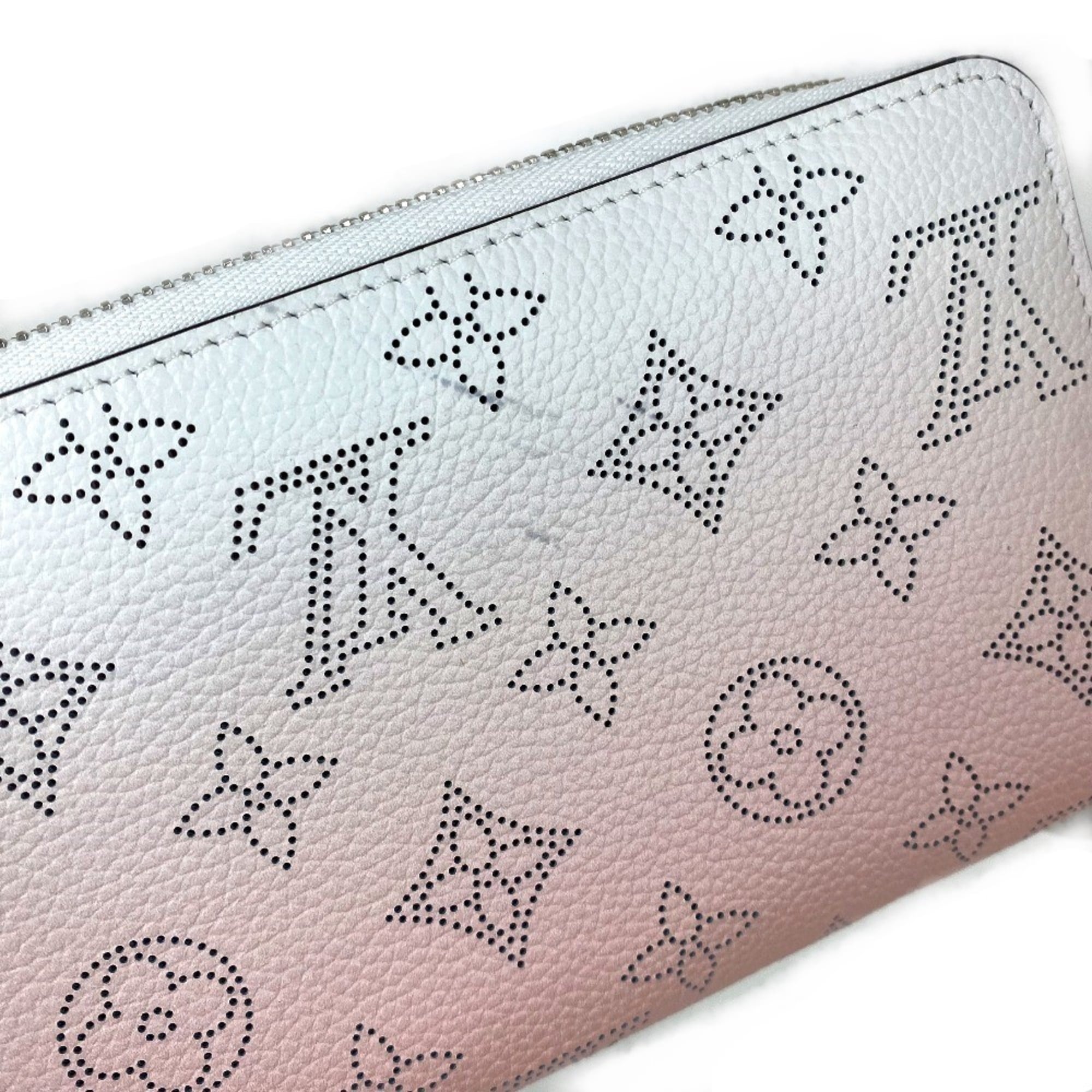 Louis Vuitton Mahina Pink White Mahina Leather Long Wallet (Bi-Fold) (Pre-Owned)