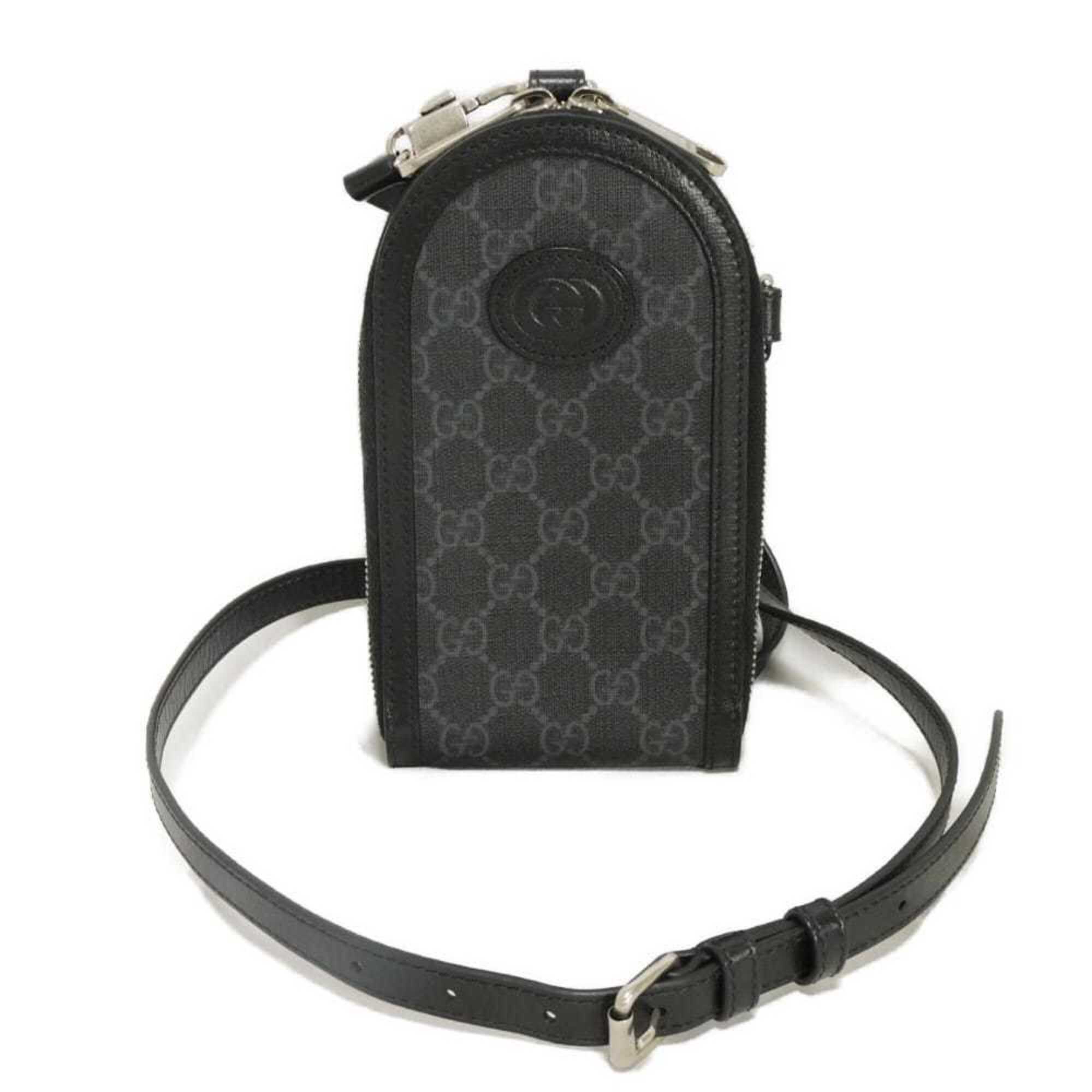 Gucci Black Gg Supreme Leather Shoulder Bag (Pre-Owned)