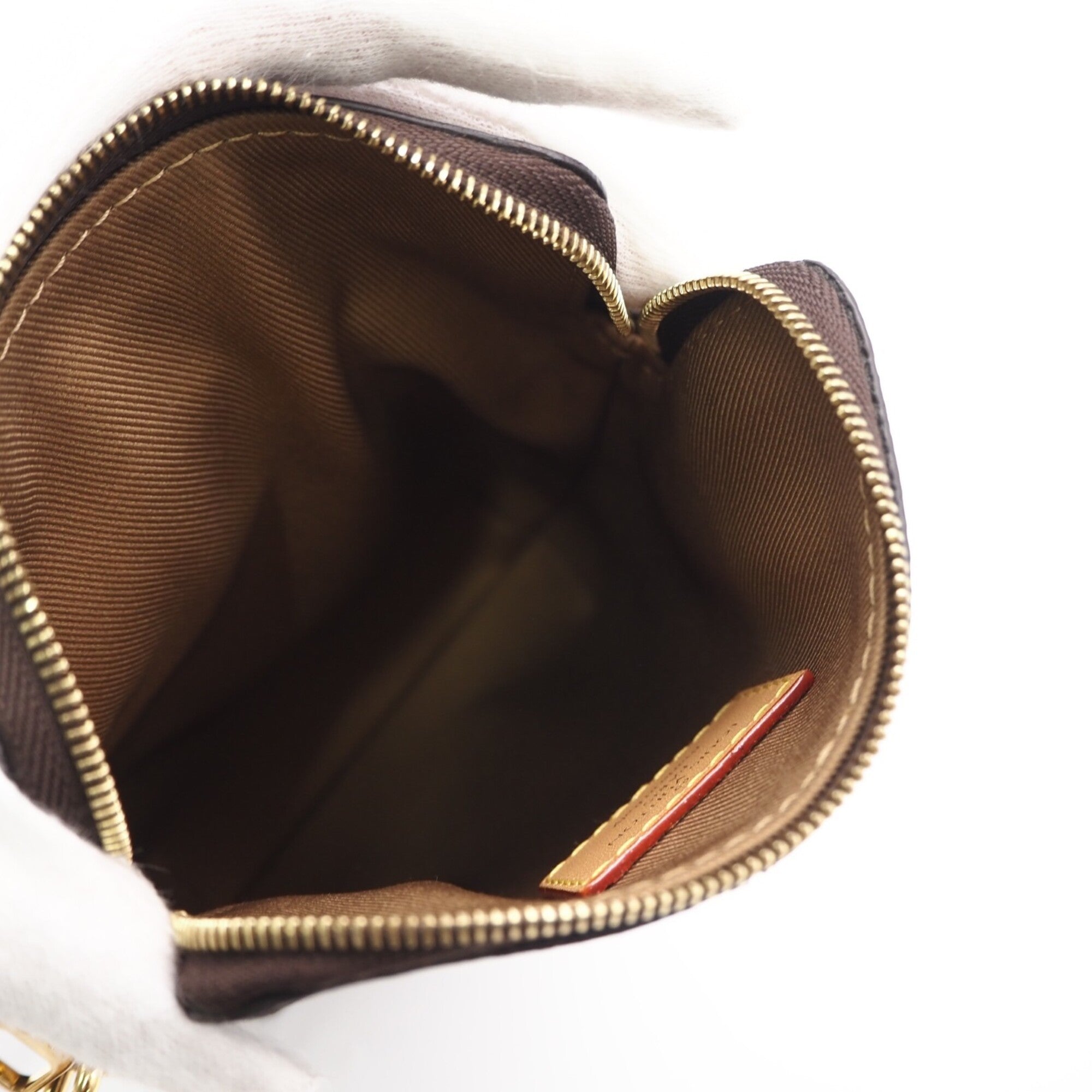Louis Vuitton Monogram Beige Brown Coated Canvas Leather Shoulder Bag (Pre-Owned)