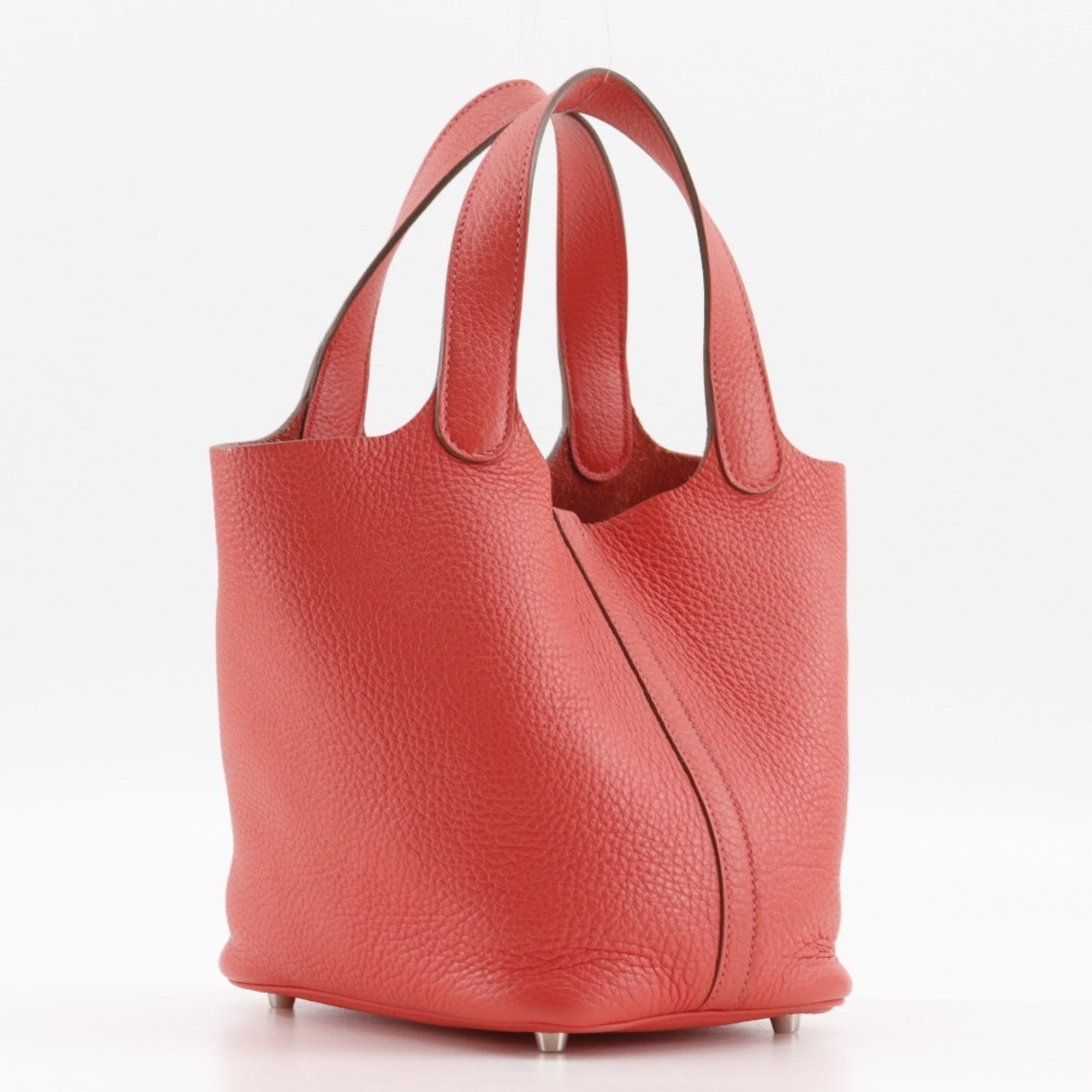 Hermes Picotin Pink Taurillon Clemence Leather Handbag (Pre-Owned)
