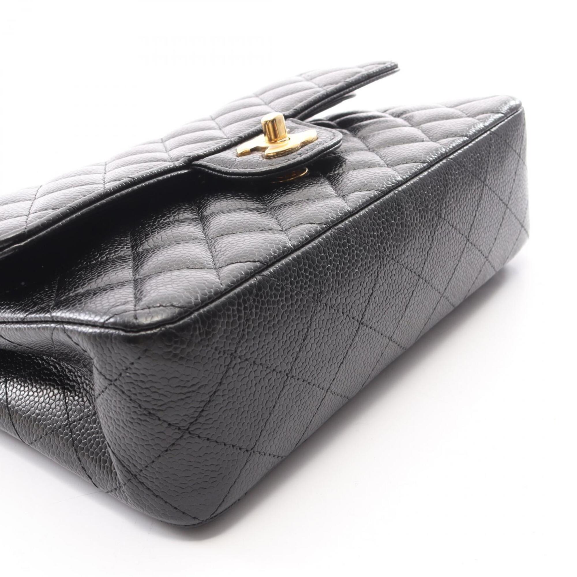 Chanel Black Grained Calfskin Handbag Shoulder Bag (Pre-Owned)