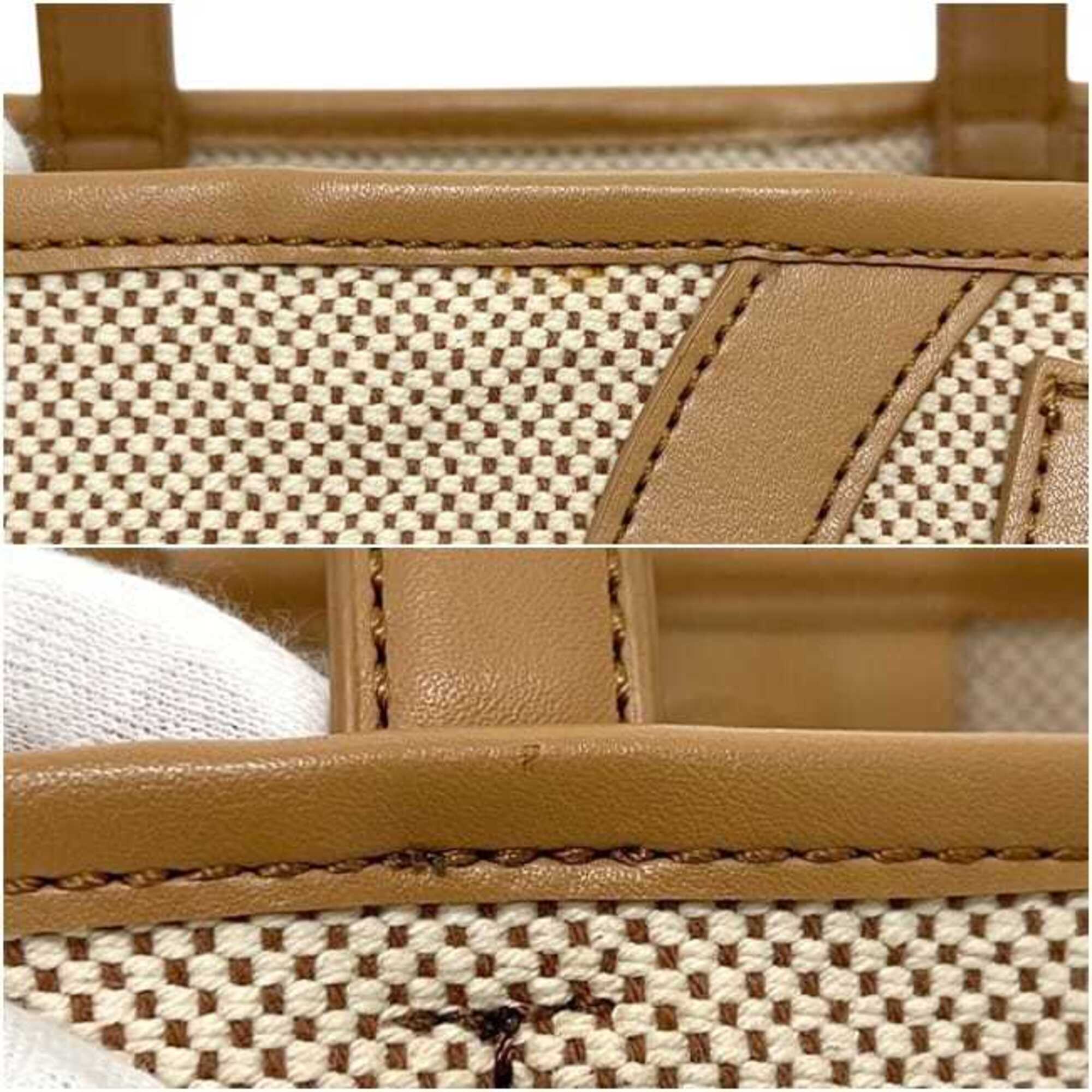 Tory Burch Beige Canvas Tote Bag (Pre-Owned)