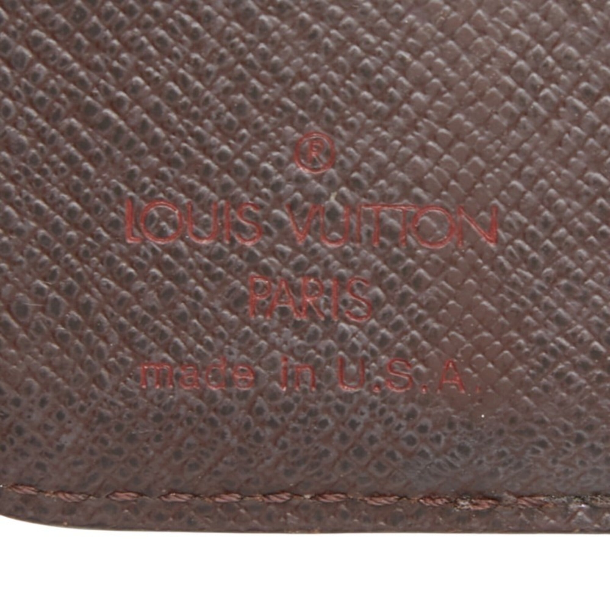 Louis Vuitton Damier Brown Ebene Pvc Leather Wallet (Bi-Fold) (Pre-Owned)