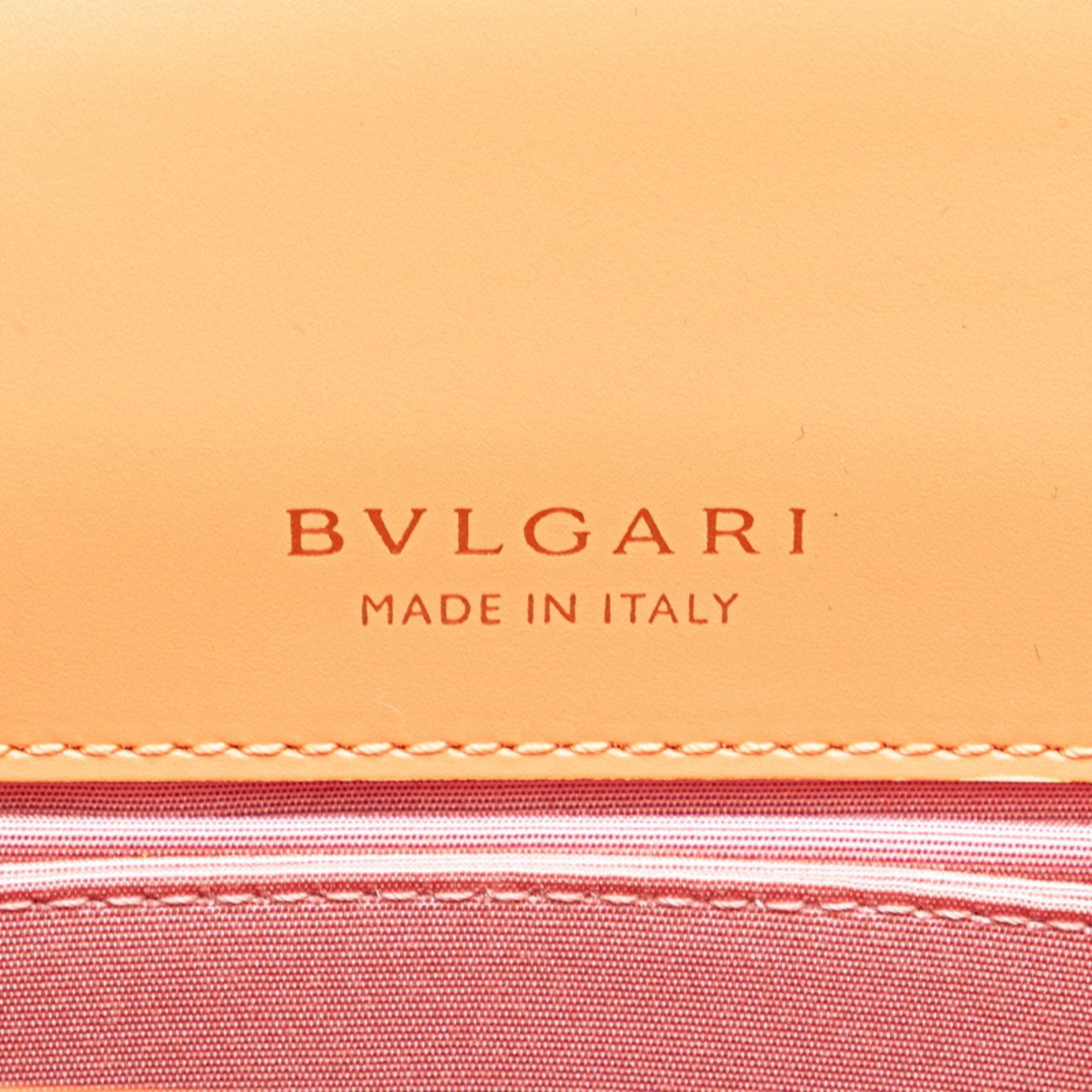 Bvlgari Orange Leather Handbag Shoulder Bag (Pre-Owned)