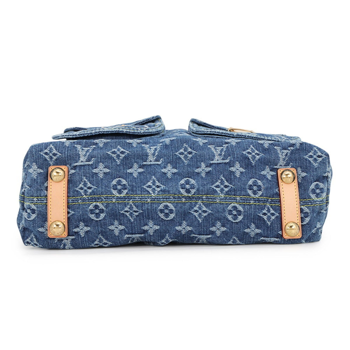 Louis Vuitton Blue Yellow Monogram Denim Shoulder Bag (Pre-Owned)