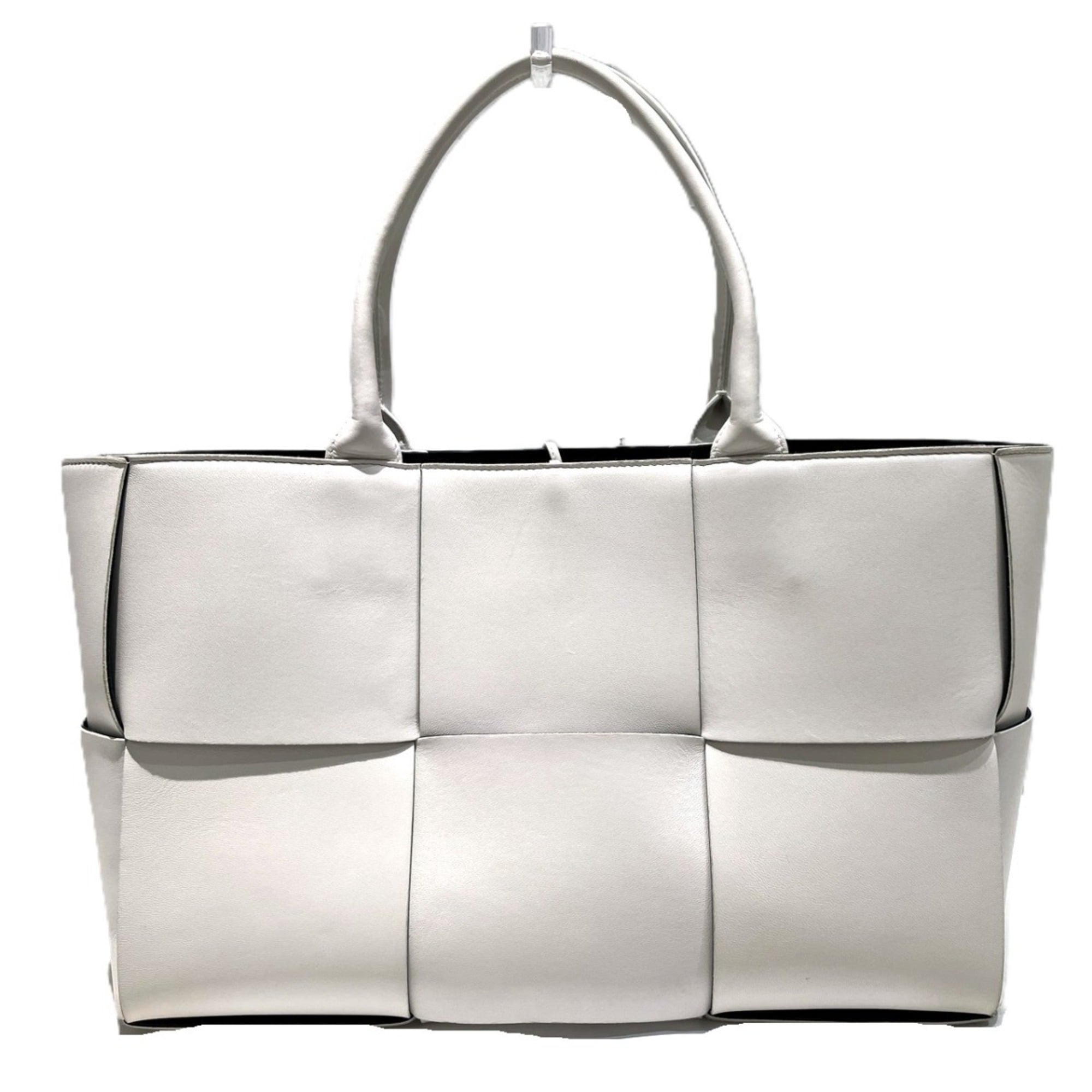 Bottega Veneta White Leather Tote Bag (Pre-Owned)