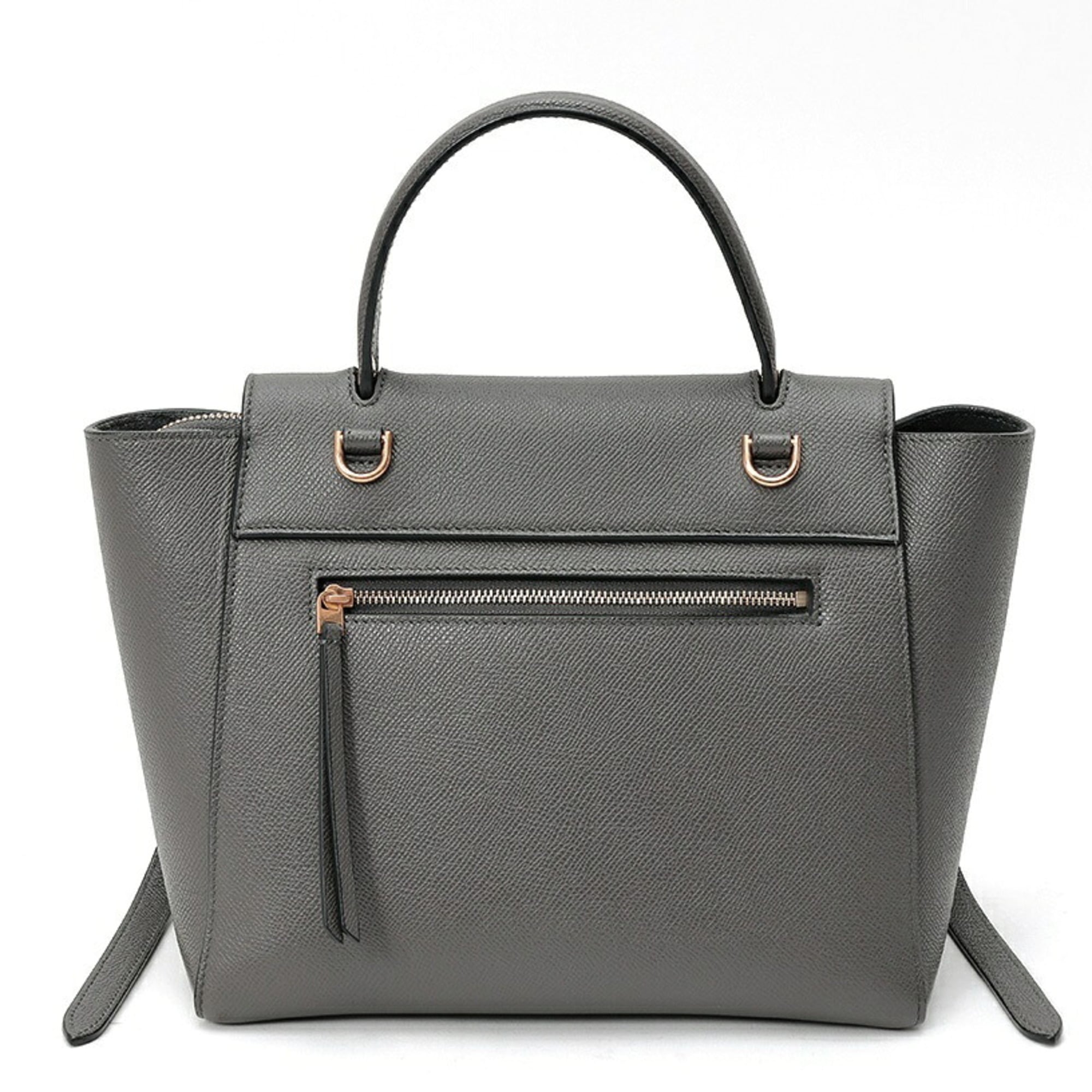 Celine Gray Leather Shoulder Bag (Pre-Owned)