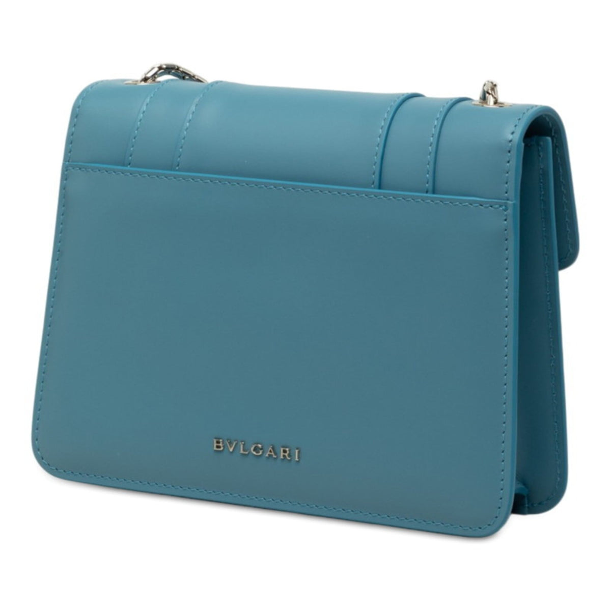 Bvlgari Blue Leather Shoulder Bag (Pre-Owned)