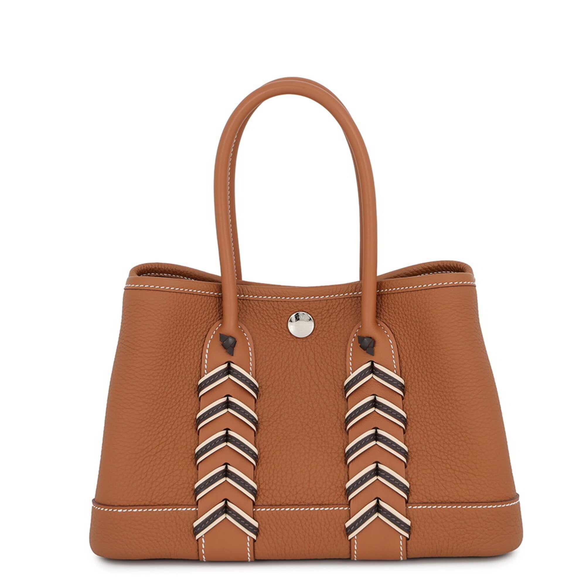Hermes Garden Gold Togo Leather Swift Leather Handbag Tote Bag (Pre-Owned)