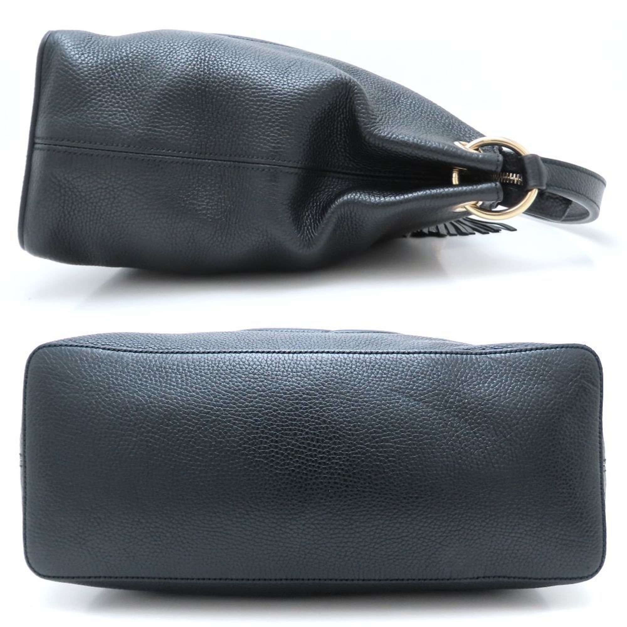 Gucci Soho Black Leather Shoulder Bag (Pre-Owned)